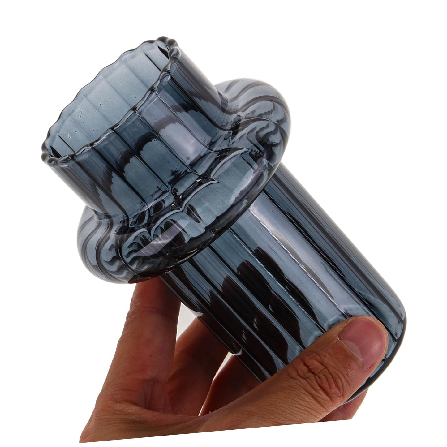 GANAZONO Glass Hydroponic Vase for Desktop Decoration Minimalist Style Terrarium Plant Holder for Decor