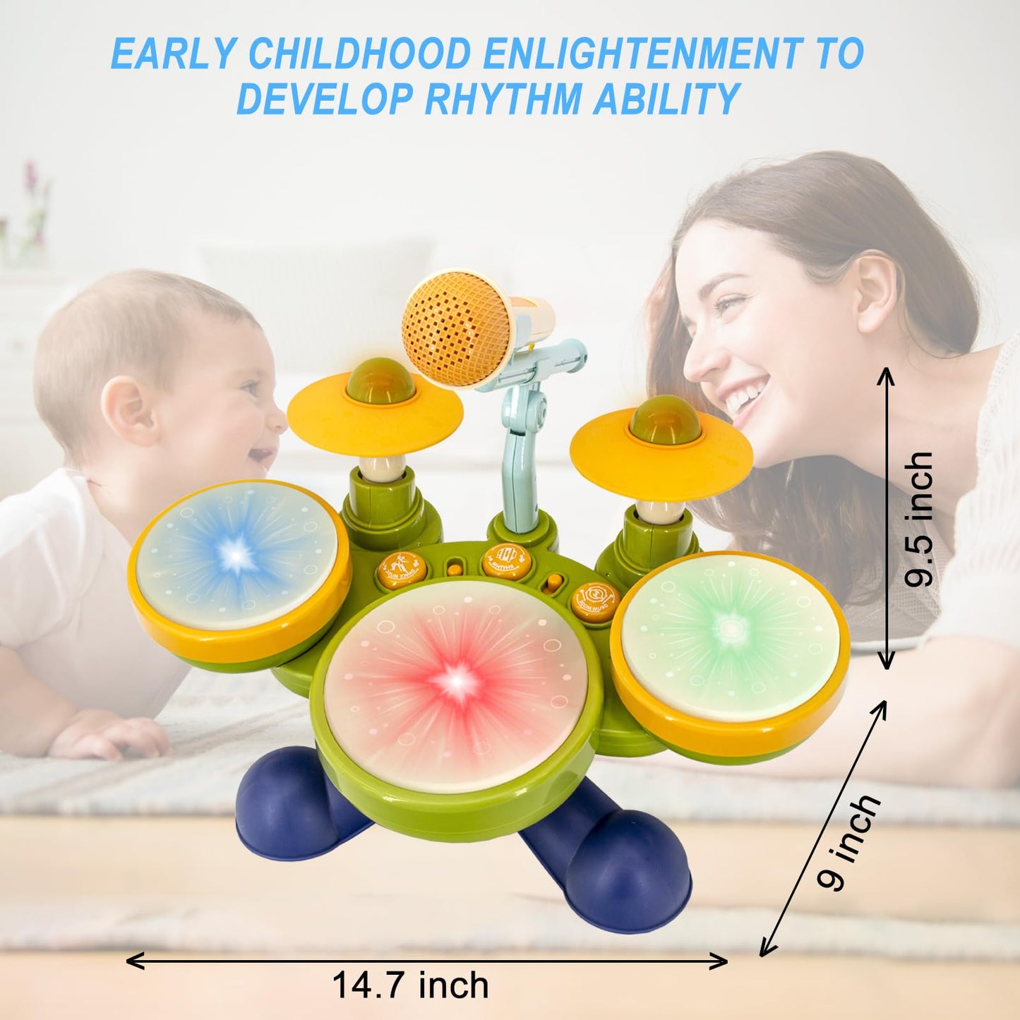 Drum Set for Toddlers 4+, Kids Drum Set Musical Instruments, Toys for 4 5 Year Old Boy Birthday Gifts
