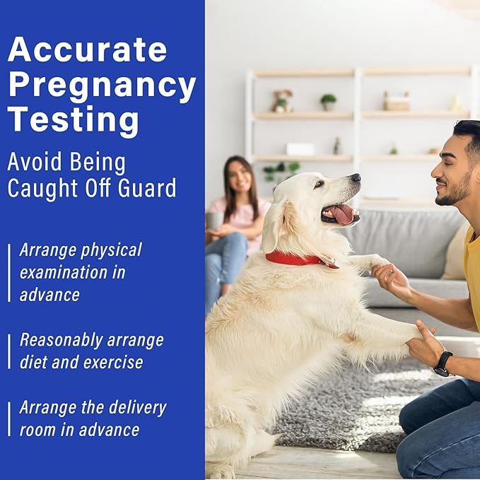 Dog Pregnancy Test Kit at Home, Accurate and Convenient Dog Pregnancy Test,15 Minute Results Pregnancy Test Strips for Dog & Cat