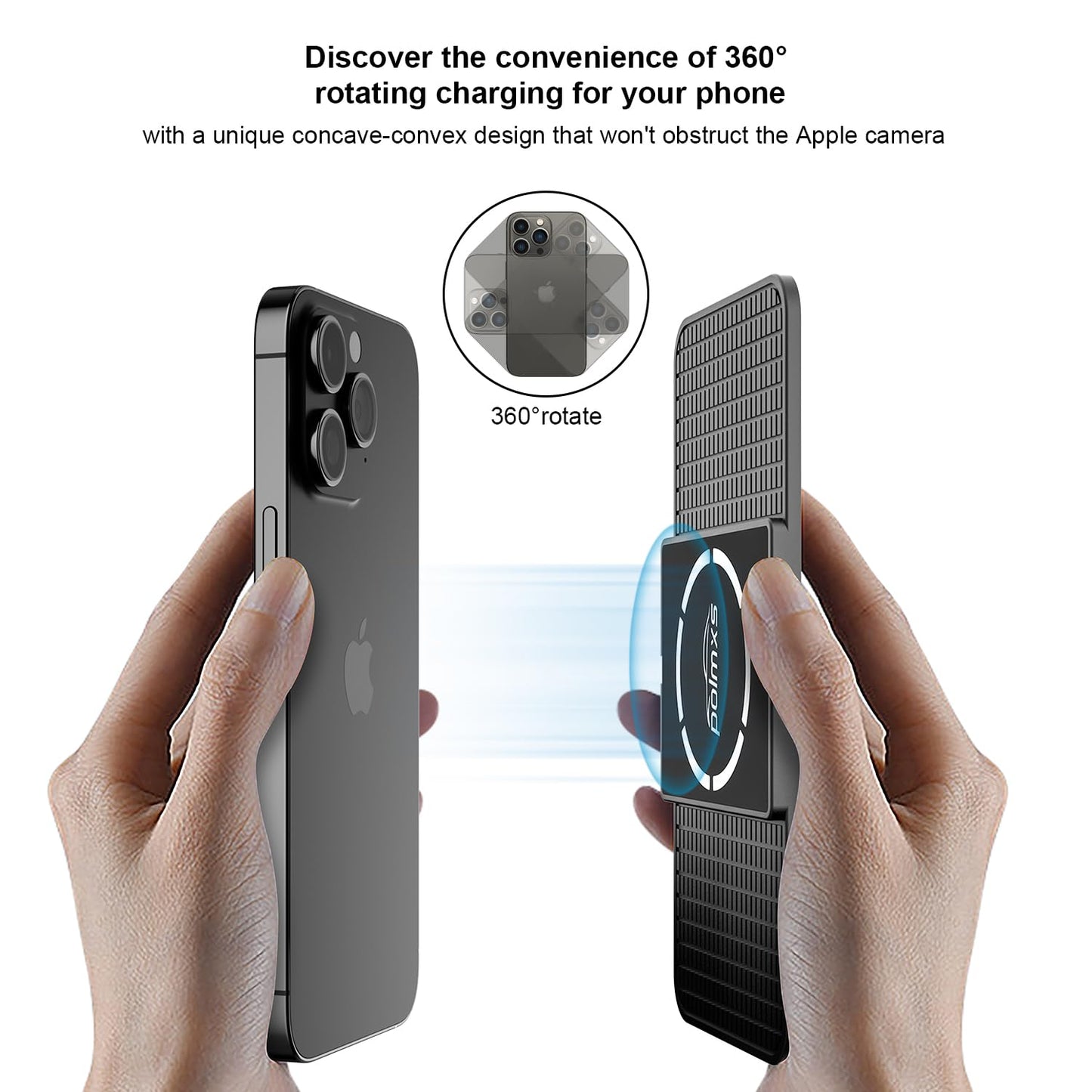 Magnetic Wireless Charger car Charging pad,POLMXS Fast Wireless Phone Charger Cell Phone Cordless Charging mat Compatible with iphone12/13/14/15 Series airpod (C11)