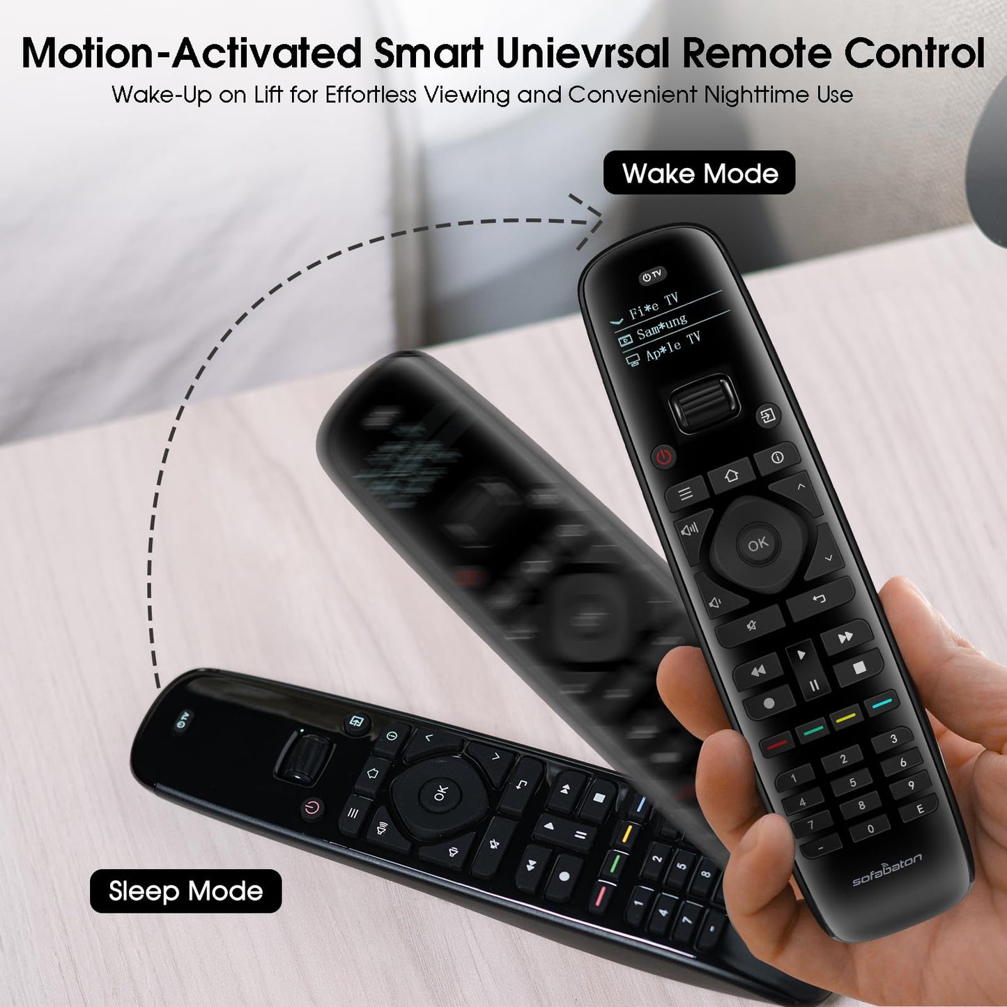 SofaBaton U2 Universal Remote (with Backlight), All-in-One Smart Universal Remote Control with Customized APP for TV/Soundbar/DVD/Blu-ray/Projector and More, Macro Buttons & Extended Infrared Range