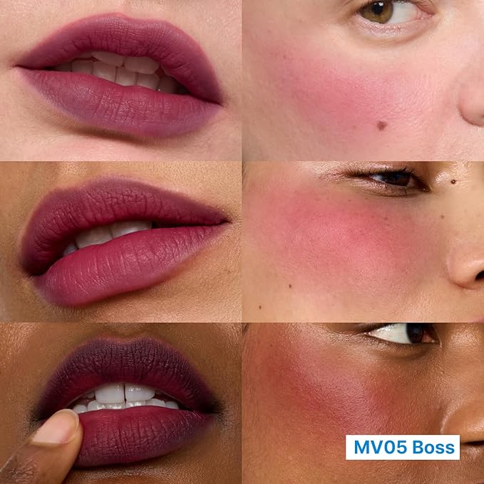 fwee Blurry Pudding Pot + Keychain SET | Airbrushed Blush & Lip, Buildable Pigment, Long-lasting, Lightweight, Easy to Blend, Natural Soft Matte Finish Makeup – Boss (Deep Plum) | 0.17 oz