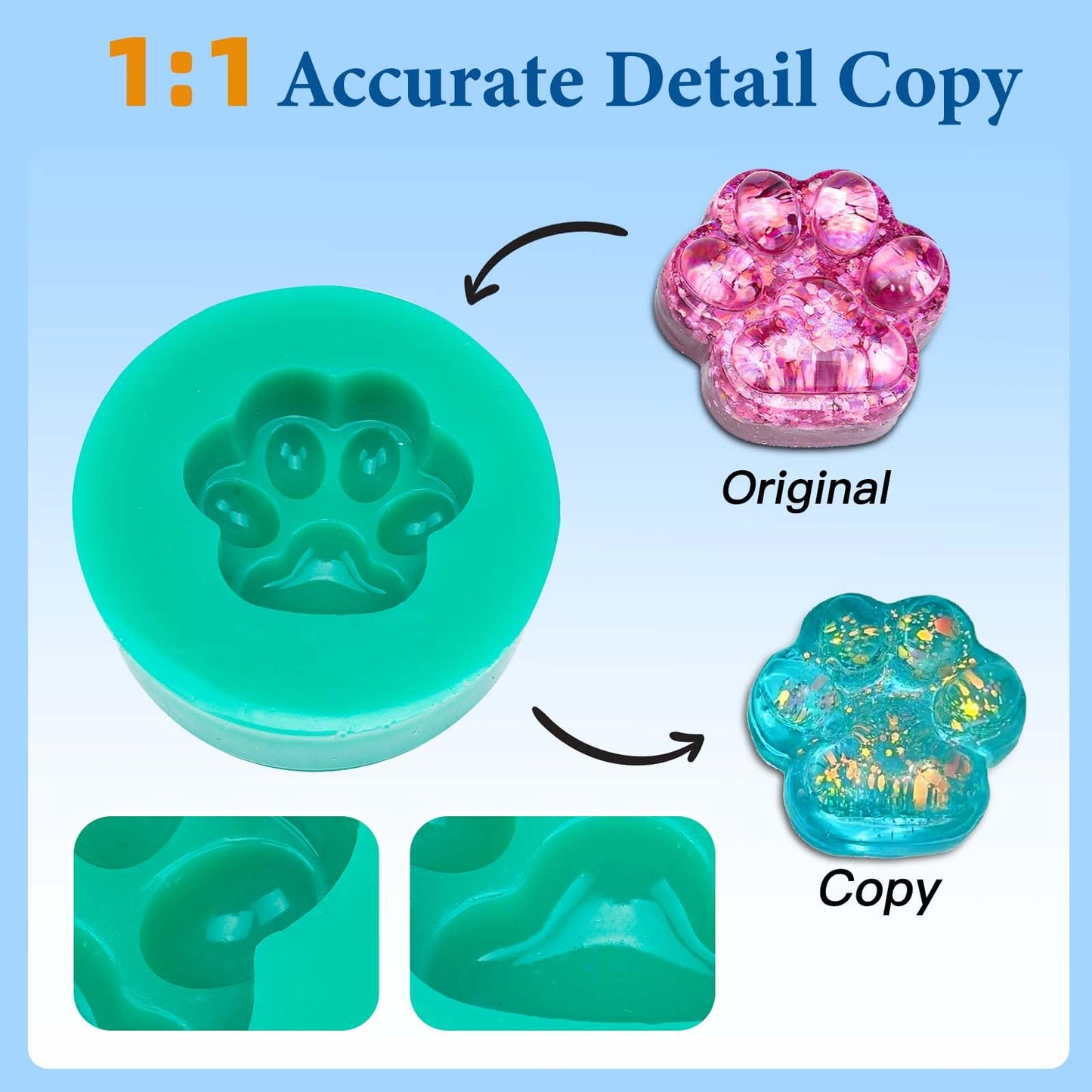 JDiction Remeltable Silicone Mold Making Kit, 35X Reusable Silicone for Mold Making, No Mix, Non-Toxic, Odorless Silicone Rubber for Resin, Epoxy, Picky Pad, Plaster, Soap, Candle, Small Crafts-16oz