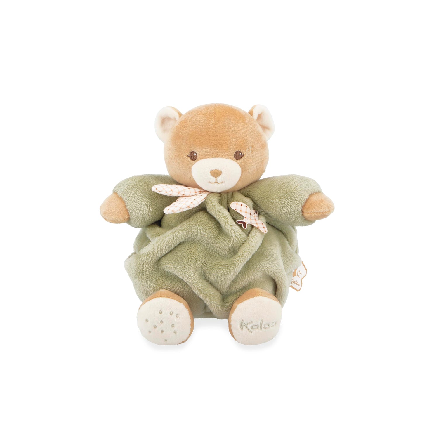 KALOO - Green Bear Soft Toy 17 cm - Ultra-Soft and Fluffy Plush for Babies - Soft Companion from Birth - Ideal Size for Small Hands - Birth Gift - K214007