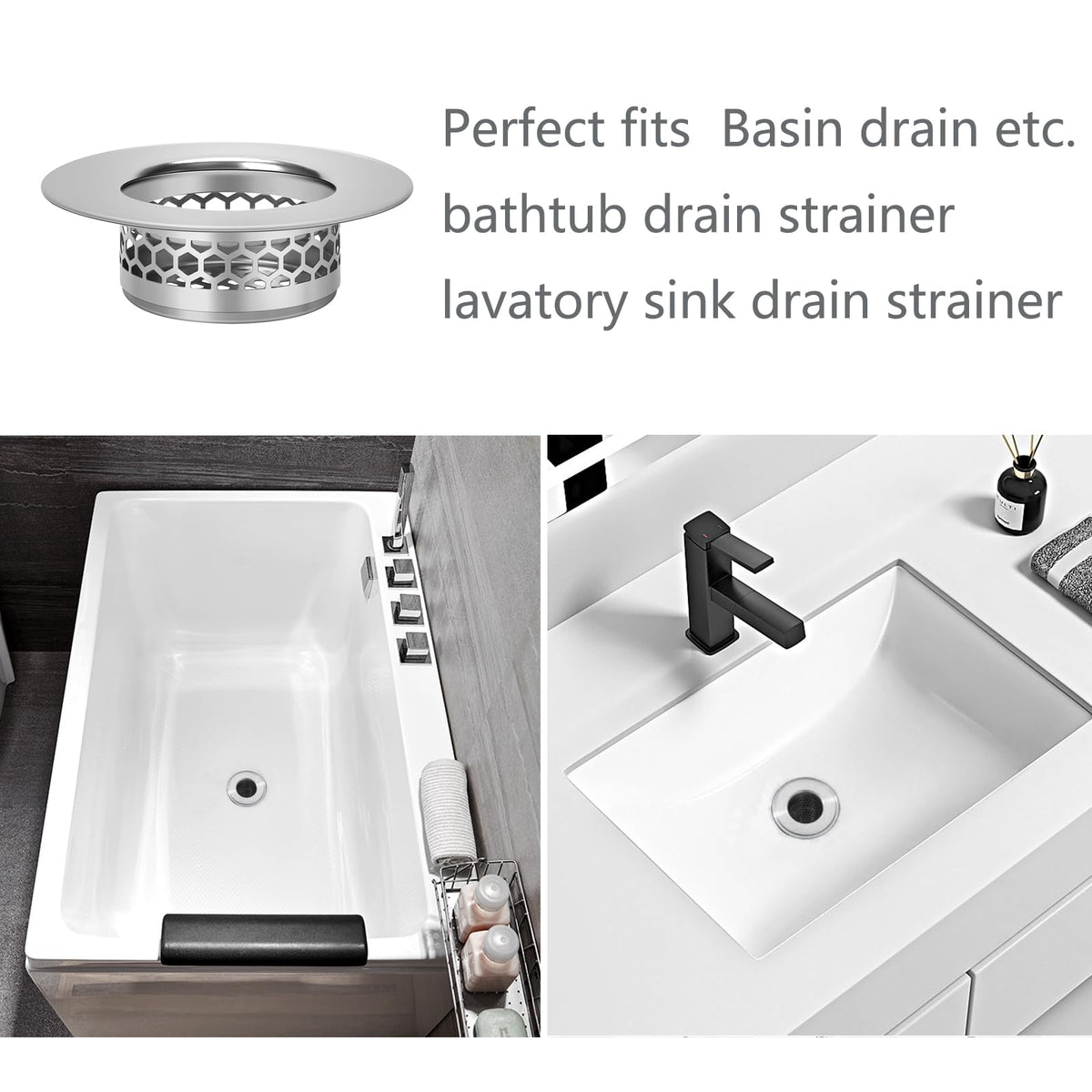 Bathroom Sink Strainer (3 Count)