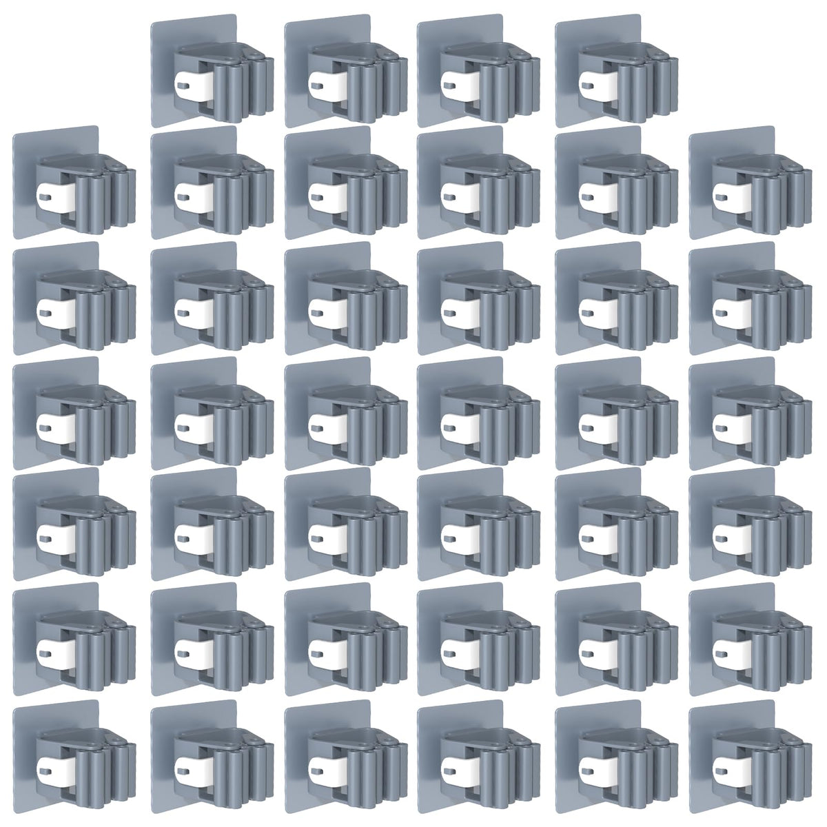 40 Pack Self Adhesive Broom Holder Wall Mount (24 Count)