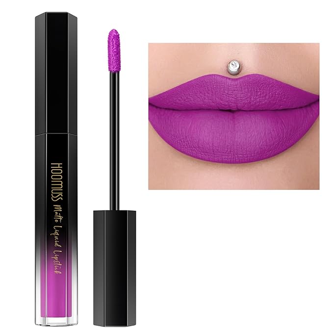 Purple Lipstick Long Lasting Matte Liquid Lipsticks for Women Non Transfer Smudgeproof Smooth and Easy to Appy Cruelty Free Lip Color, M45Pearl Purple
