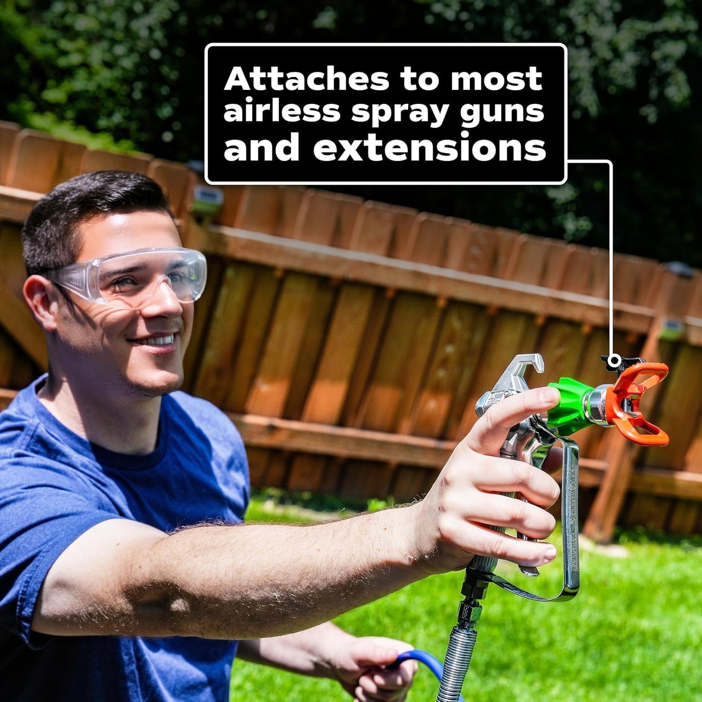 Fan Pivot Airless Spray Gun Accessory, 7/8" Thread, Fits Most Standard Spray Guns Including: Graco, Wagner, Titan, TriTech, and Other Variations.