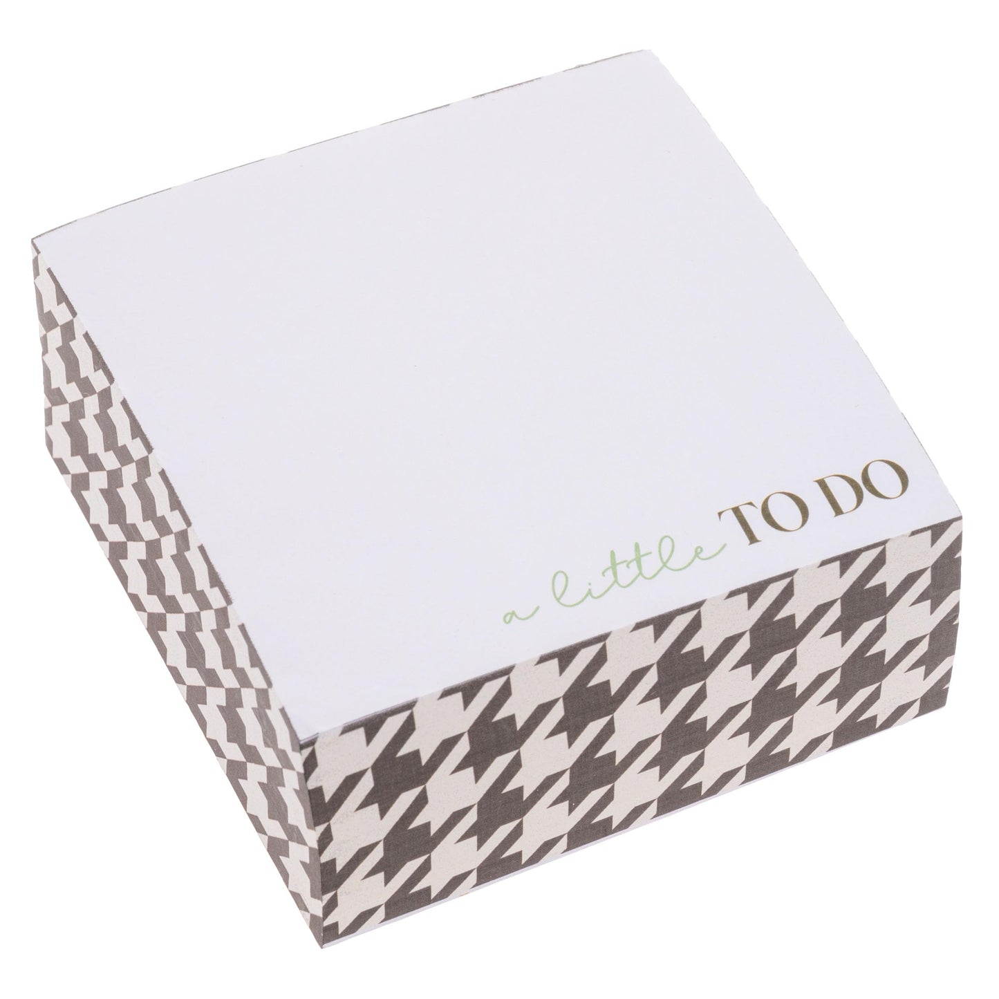 Karma, Block Notepad, 500 Sheet Memo Paper Cube, Non-Sticky Memo Pad Cube for Office, and Home, Houndstooth