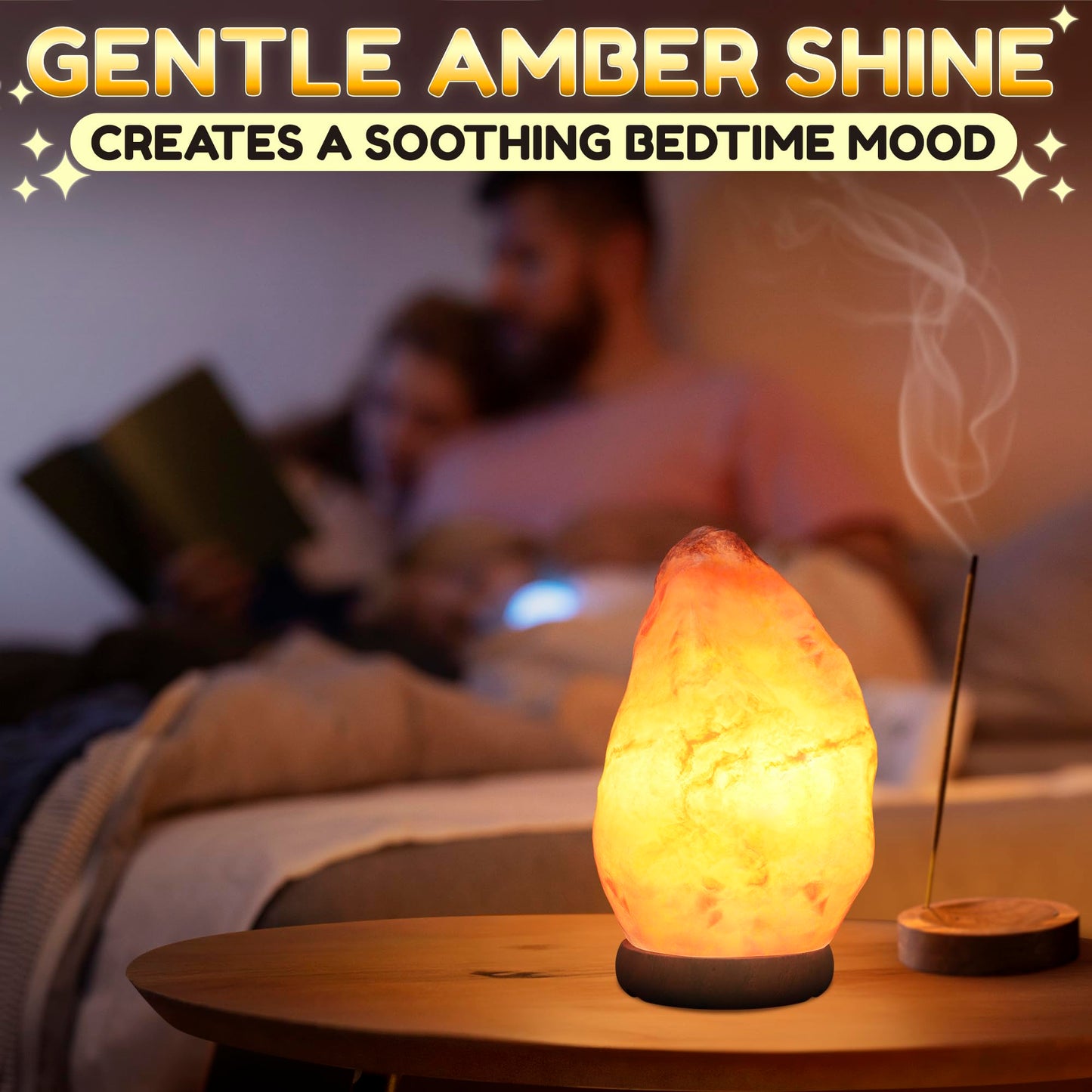 Himalayan Salt Rock Lamp with Dimmer – Hand-Carved Himalayan Salt Lamp Night Light 5.5–7" with Adjustable Warm Glow for Sleep & Relaxation