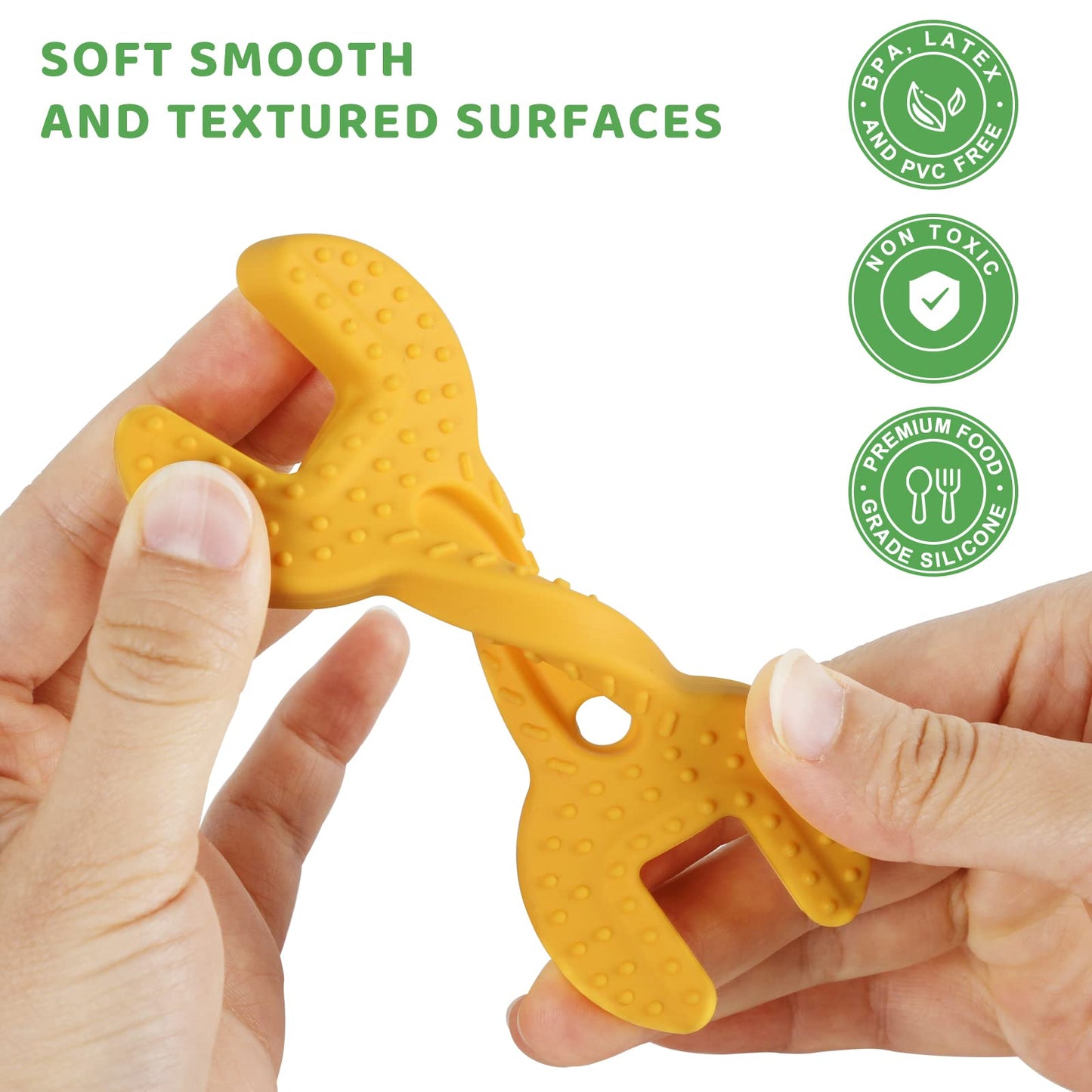 Fu Store 4 Pack Soft Silicone Teething Toys for 0-12 Months 6-24 Months Toddlers Infant Hammer Spanner Wrench Pliers Tools Shape Baby Teethers Relief Soothe Babies Gums Set
