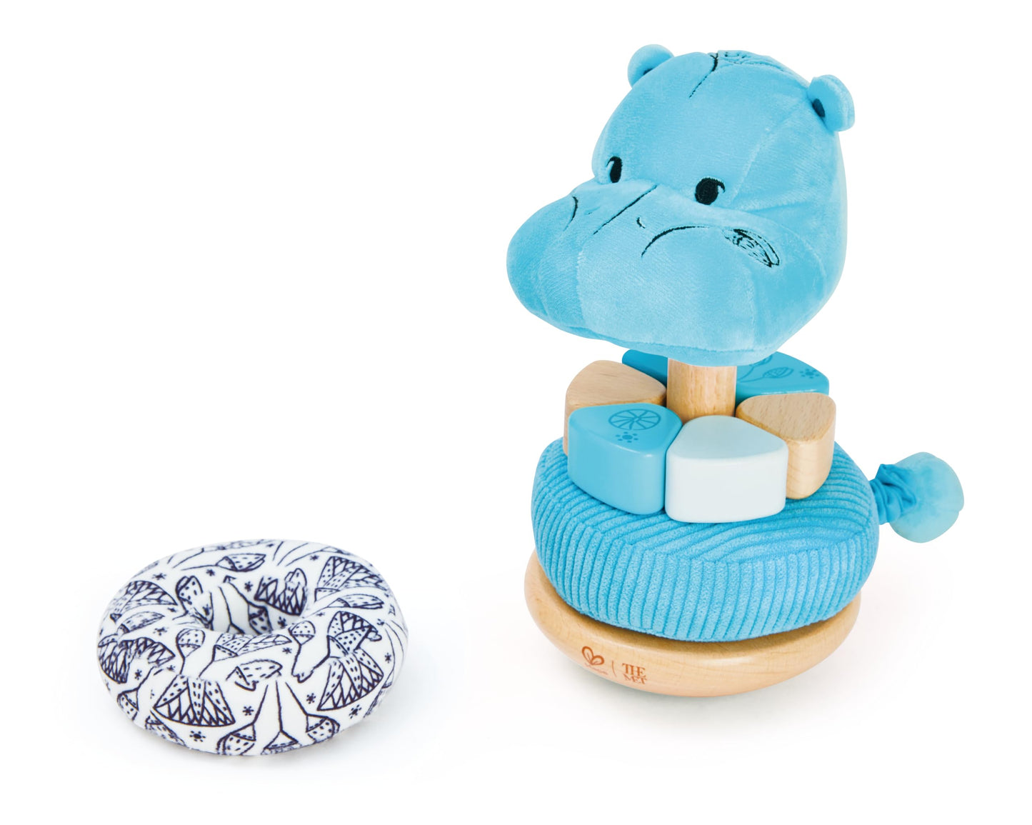 Hape x The Met William the Hippo Baby Stacker – Art-Inspired Stacking Toy for Ages 10-24M – Develops Fine Motor Skills, Colors & Shapes