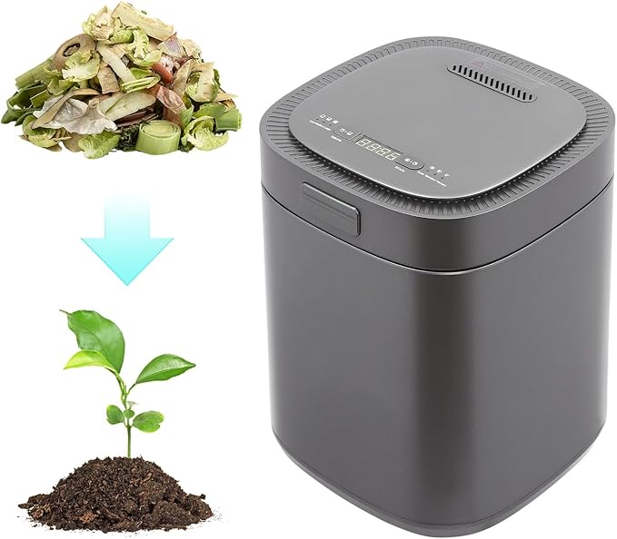 Electric Waste Kitchen Composter, 2.5L Foodcycler Eco-Friendly Electric Kitchen Compost,Three Working Modes Composting Machine for Apartment Countertop for Home (Black)