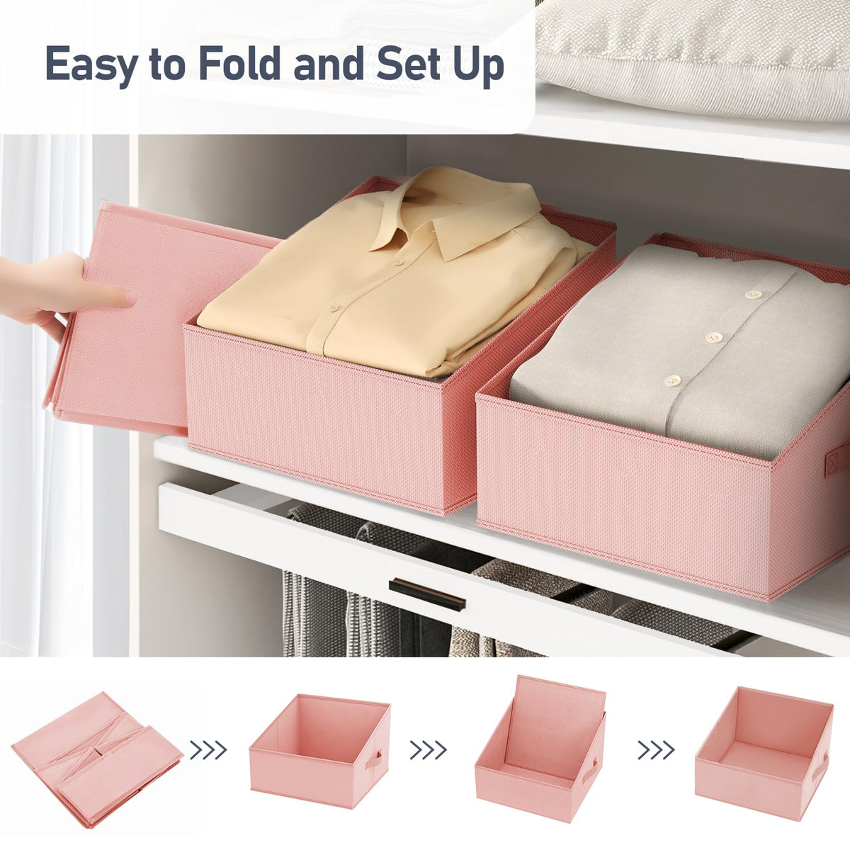 Closet Storage Bins 10 Pack (10 Count)