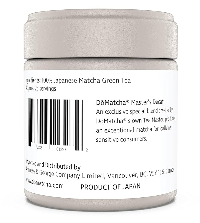 DoMatcha, Master's Decaf Matcha Powder, Authentic Japanese Green Tea, Ceremonial Grade, 30g