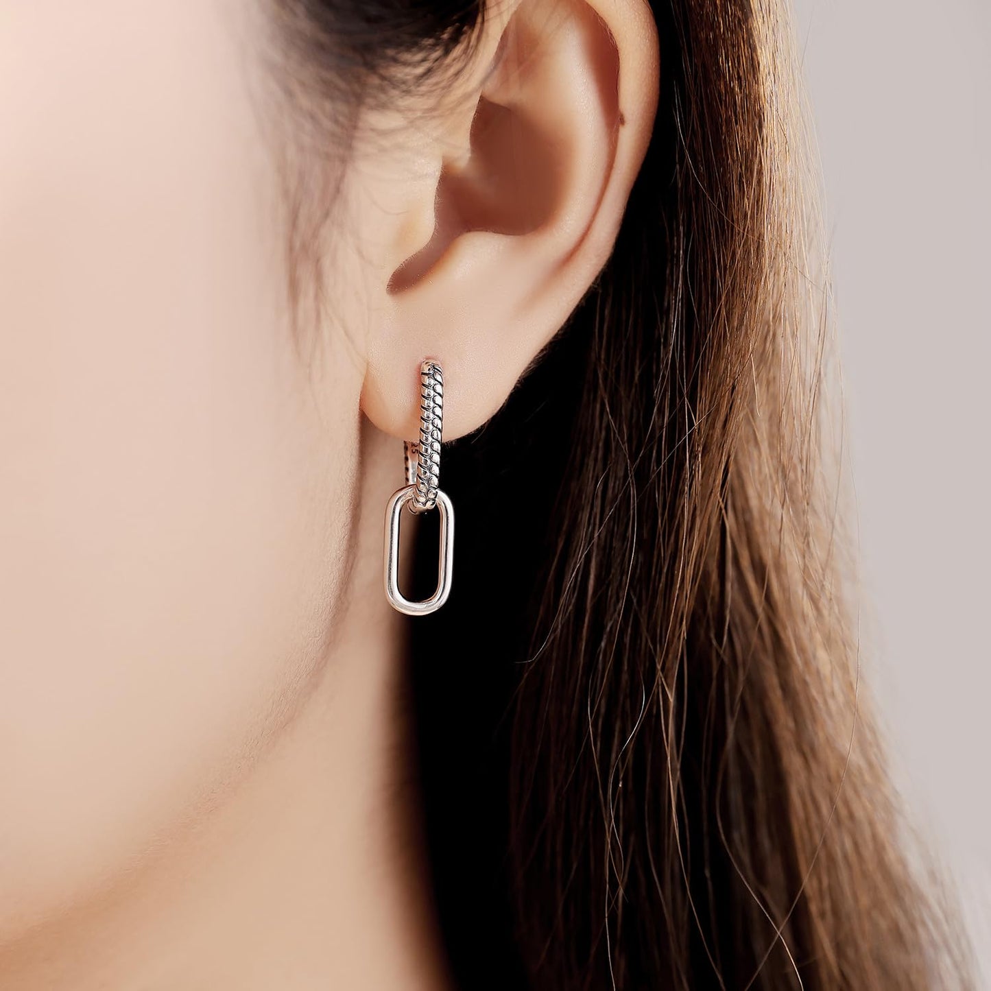 Cycuff 925 Sterling Silver Hoop Earrings Colorful Cubic Zirconia Jewelry Drop Earrings for Women Set Earring Presents for Her