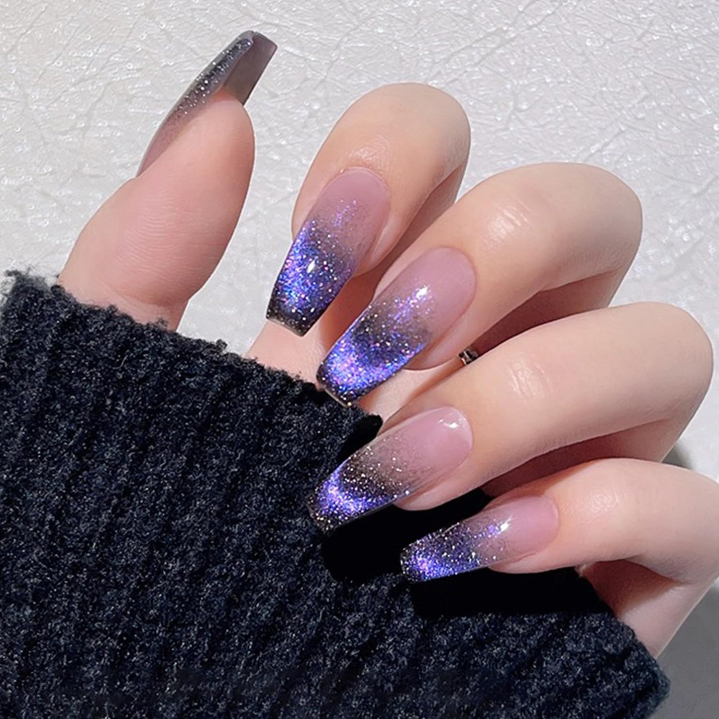 Double Rhythm 6 Colors Cat Eye Gel Polish Set Shimmer Glitter with Magnet Holographic Reflective Magnetic UV Nail Art Kit (6-Kit 23)