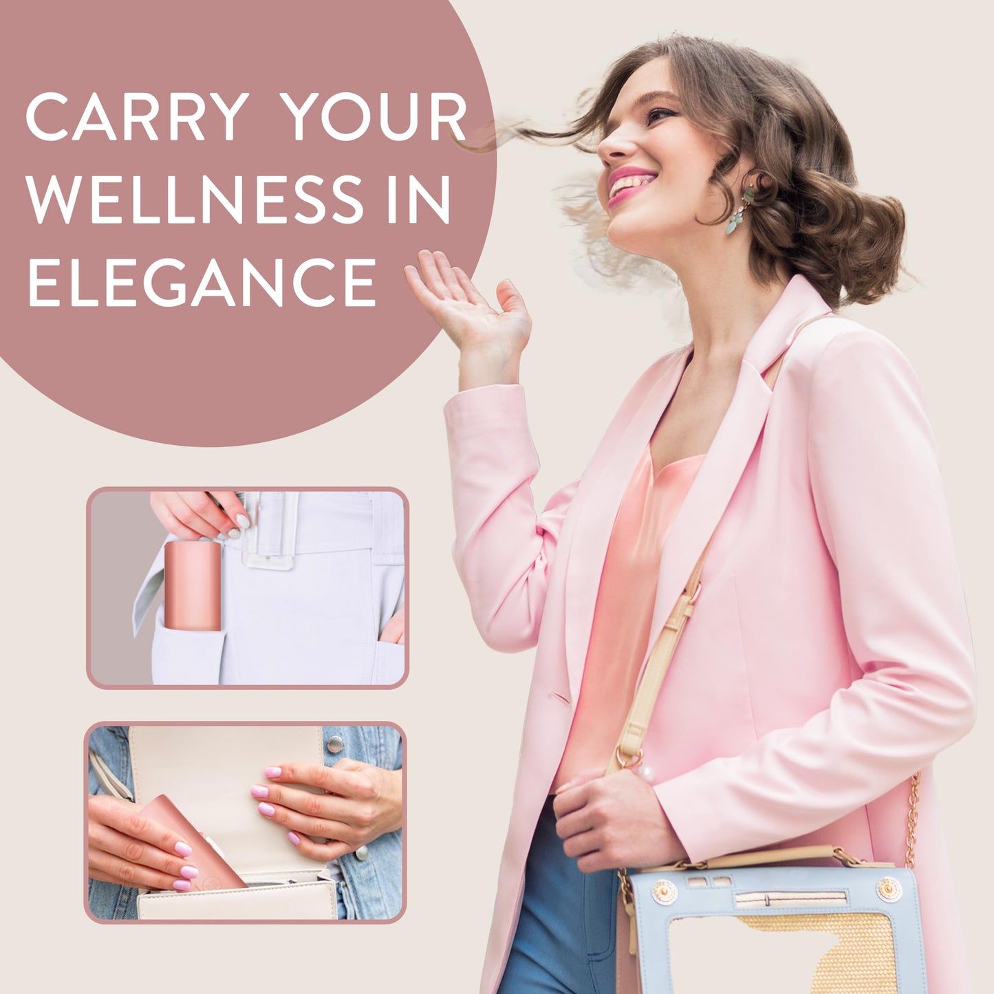 Mimi Medcessories - Pretty Pill Box Set - Stylish & Compact Daily Pill Organizer, Medication Pill Case, Pill Container for Vitamin Management, Pill Holder, Travel Essentials for Women & Men - Rose