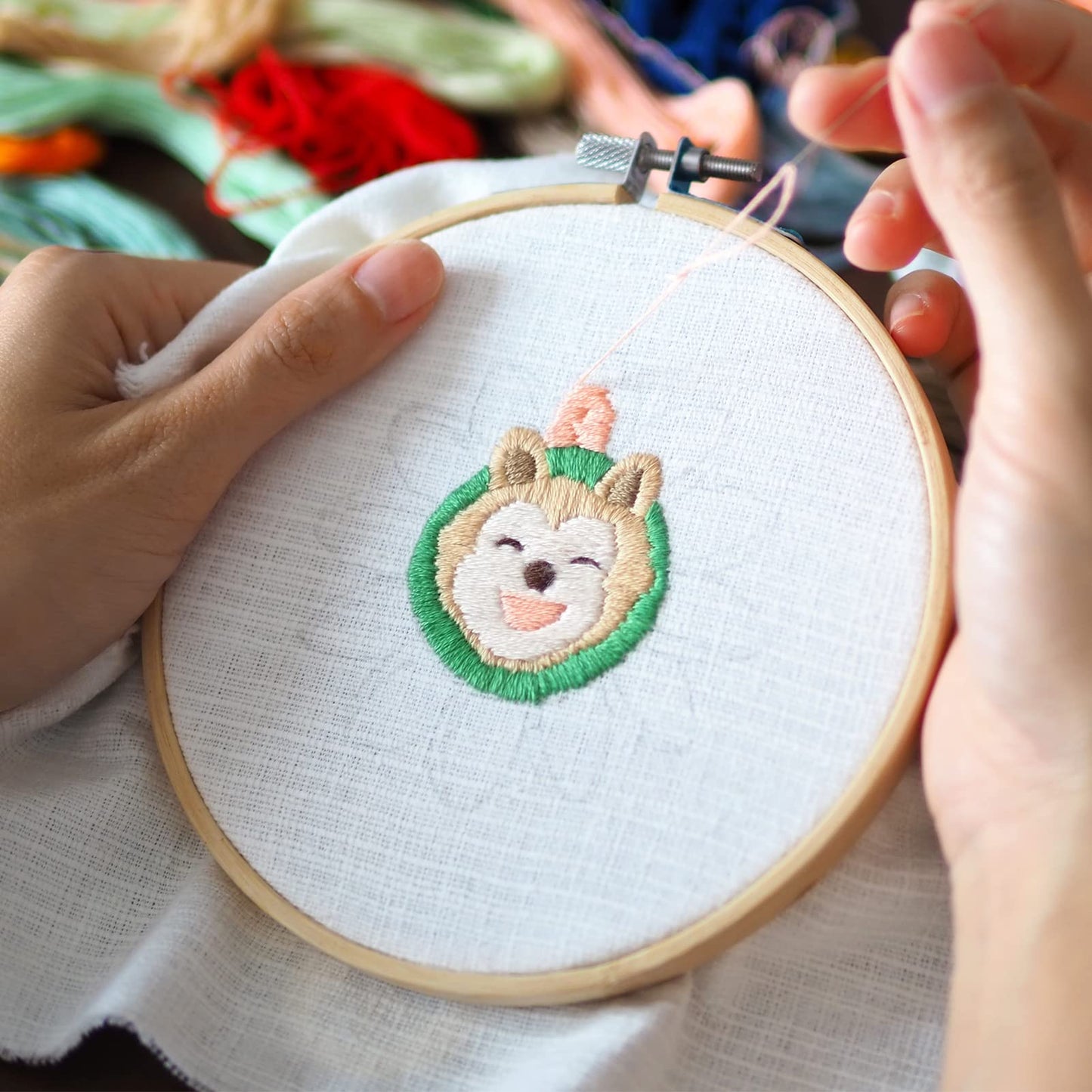 Caydo 24 Pieces 6 Inch Embroidery Hoops Bulk, Cross Stitch Hoop Ring for Needlework Art Craft and Wall Decoration