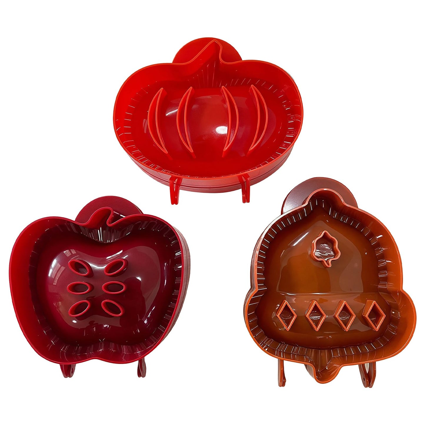 Fogun Hand Pie Molds for Home Baking,Set of 3 Mini Pocket Pie Dough Press, Apple Pumpkin Acorn Shapes,BPA-Free Plastic Baking Tool for Festivals and Parties,One Press Pastry Hand Pie Maker