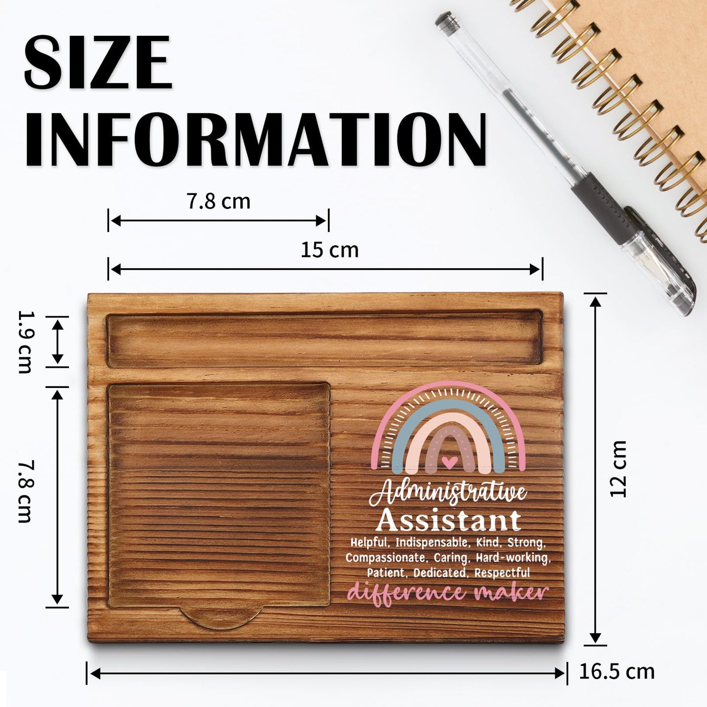Administrative Assistant Sticky Note Holder, Administrative Assistant Office Decor Gifts, Administrative Assistant Thank You Appreciation Gifts for Women Self-Stick Note Pad Holders WPP11