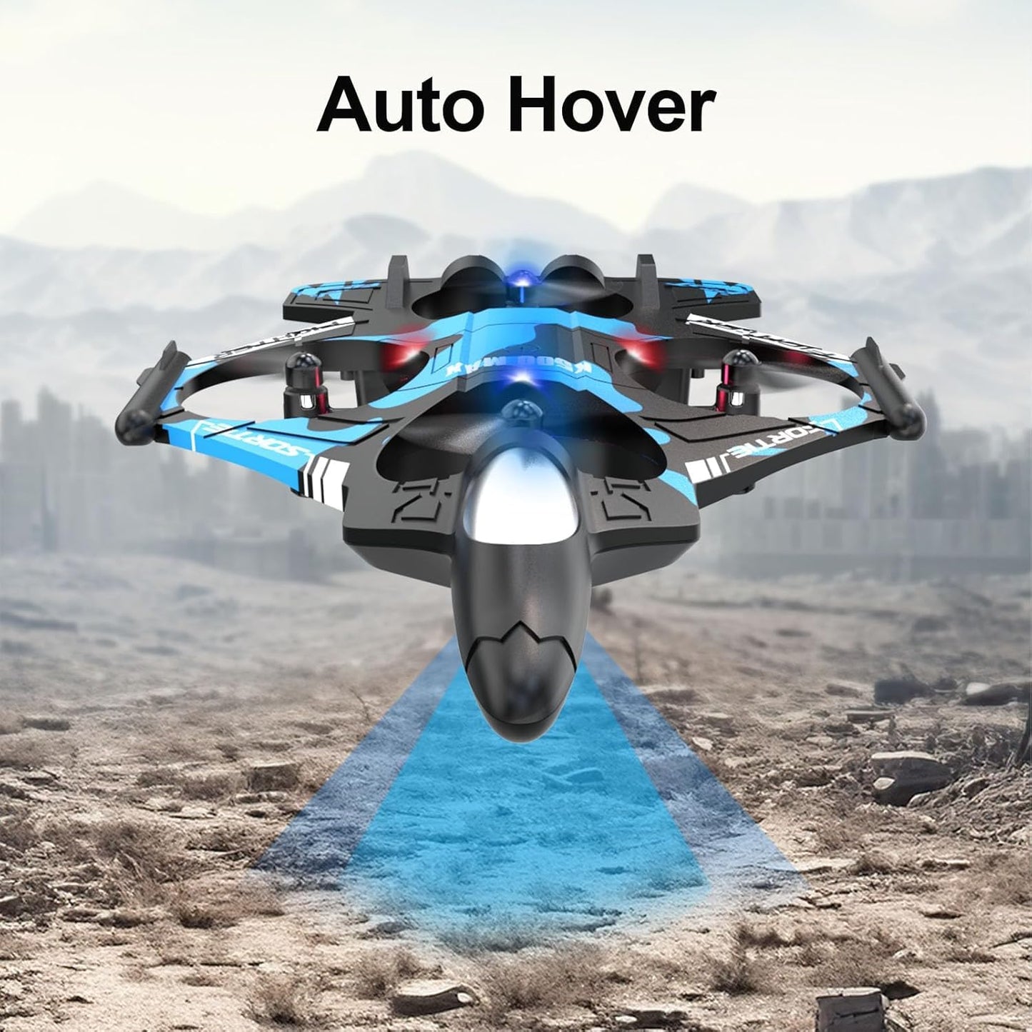 Weavixol RC Plane for Kids, Fighter Jet Drones With Screen On Controller, No Phone Needed, Drone For Kids 8-12 with Camera, Remote Control Plane With Auto Hover, Easy to Fly, RC Airplane Toy Gifts for Kids Boys, 2 Batteries