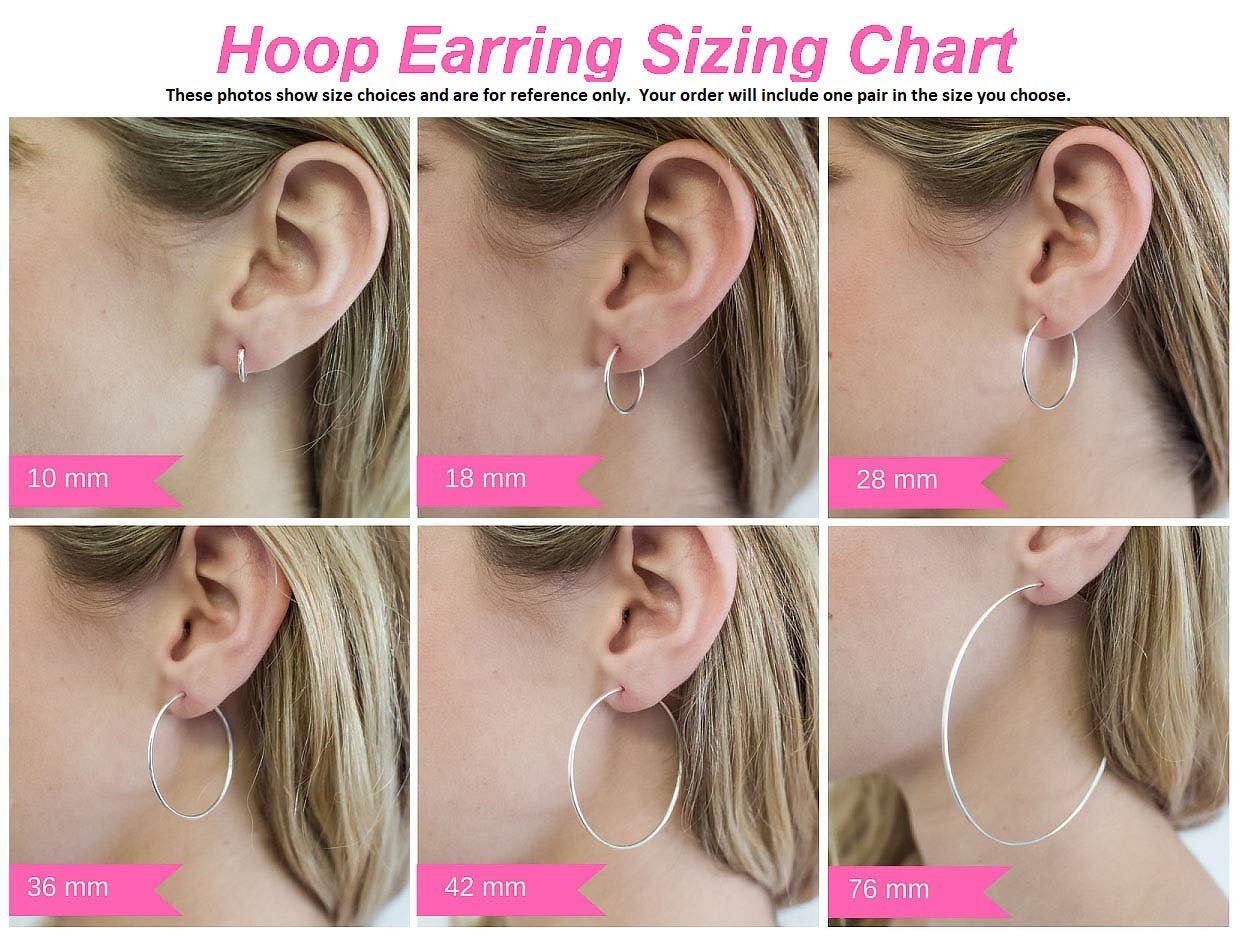 Small 14K Gold Huggie Hinged Hoop Earrings (5mm Wide) (White Gold 17mm)