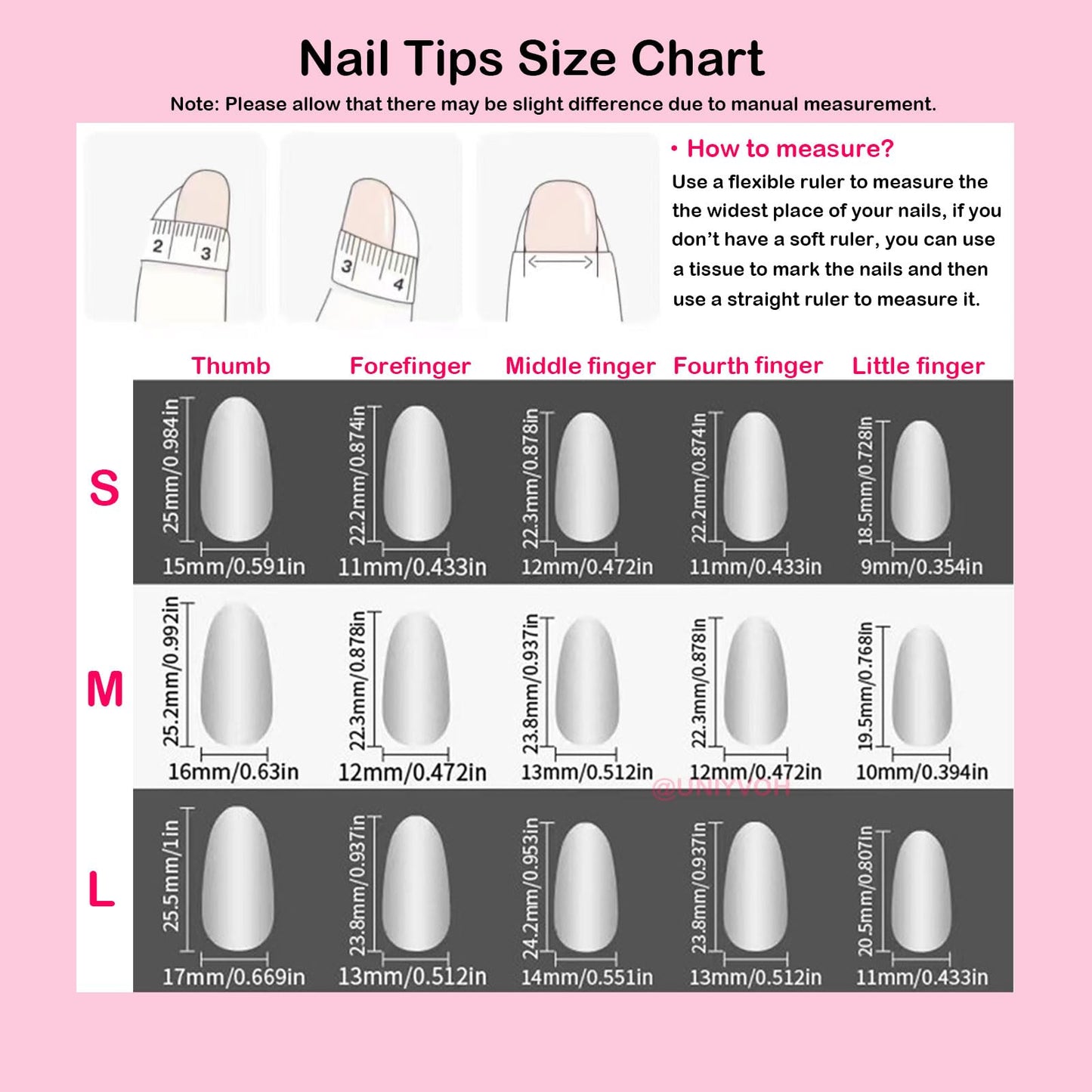 Almond Press on Nails Handmade Medium Long/Stiletto 3D Flower Fake Nail with Designs, Women Reusable False Nails (Floral Multicolor, M)