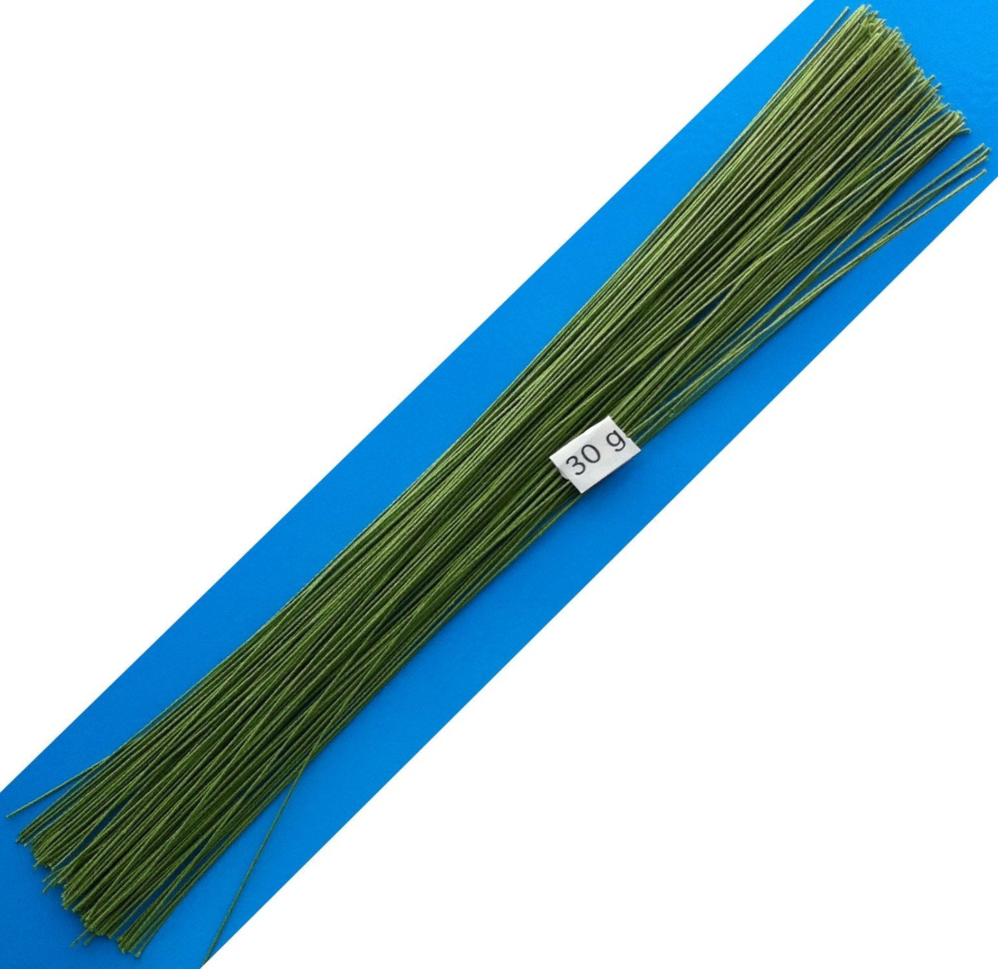 30 Gauge Green Cotton Covered Floral Wire - 120 feet per Bundle (36.6m) in 12 inch (30.5cm) Lengths