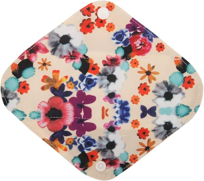 5 Small Panty Liners 1 Wet Bag Cloth Menstrual Pads Reusable Washable (Peacock, S Panty Liners)