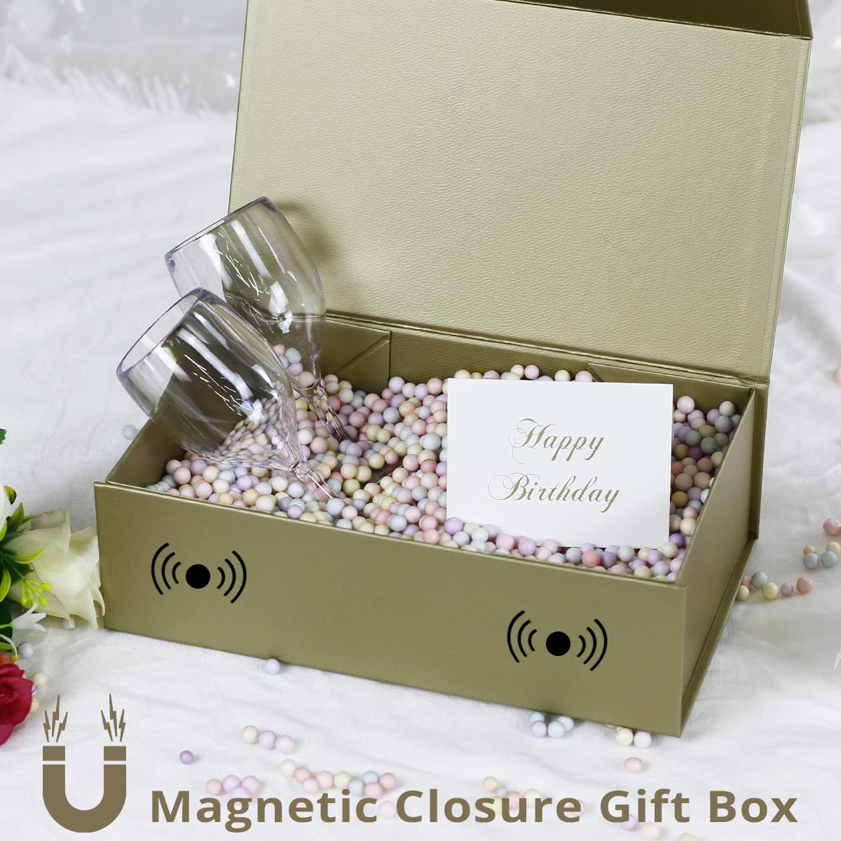 6 Pack Gift Boxes with Magnetic Lid 12" X 6" X 4" for Presents,Luxury for Gift Packaging, Bridesmaid Gifts Boxes, Magnetic Gift Box for Gifts,Birthday Gift Boxes,Christmas Gift Boxes