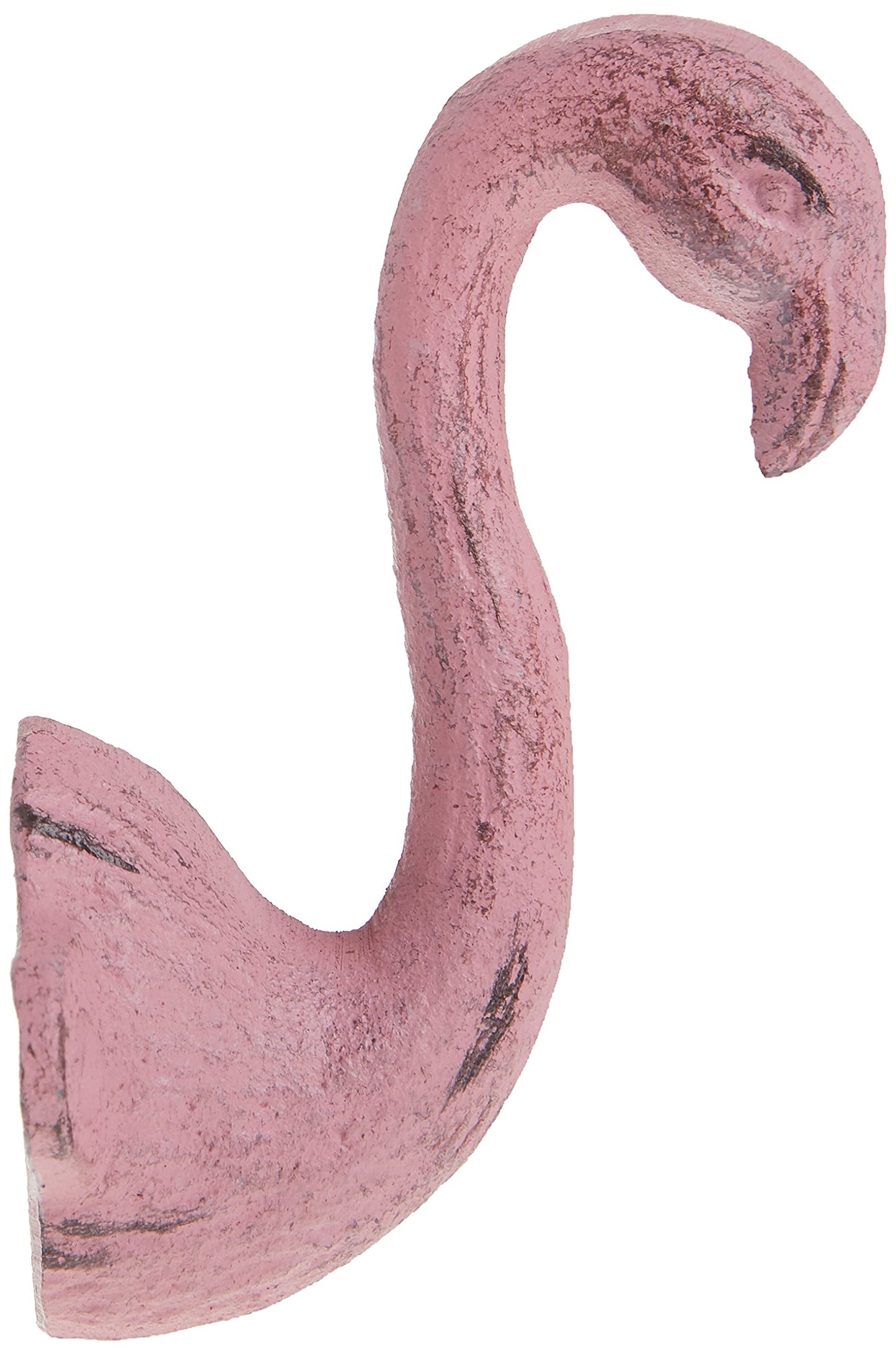 Abbott Collection Cast Iron Flamingo Wall Hook - Antique Pink (3.75" H)
