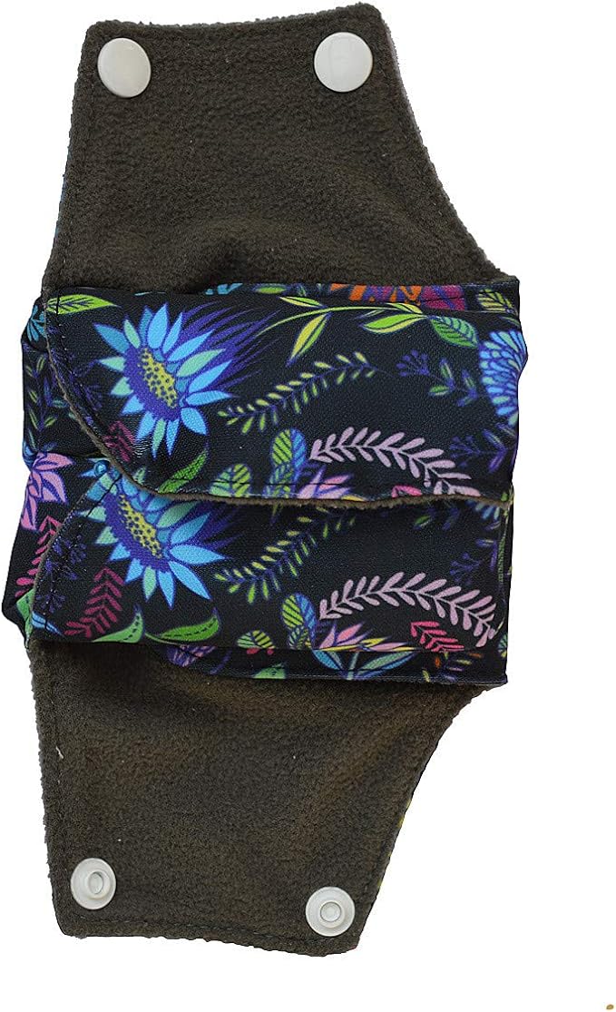 Washable Cloth Menstrual Pads/Mama Cloth/Reusable Sanitary Pads (Bloom, 16 inch/Overnight)