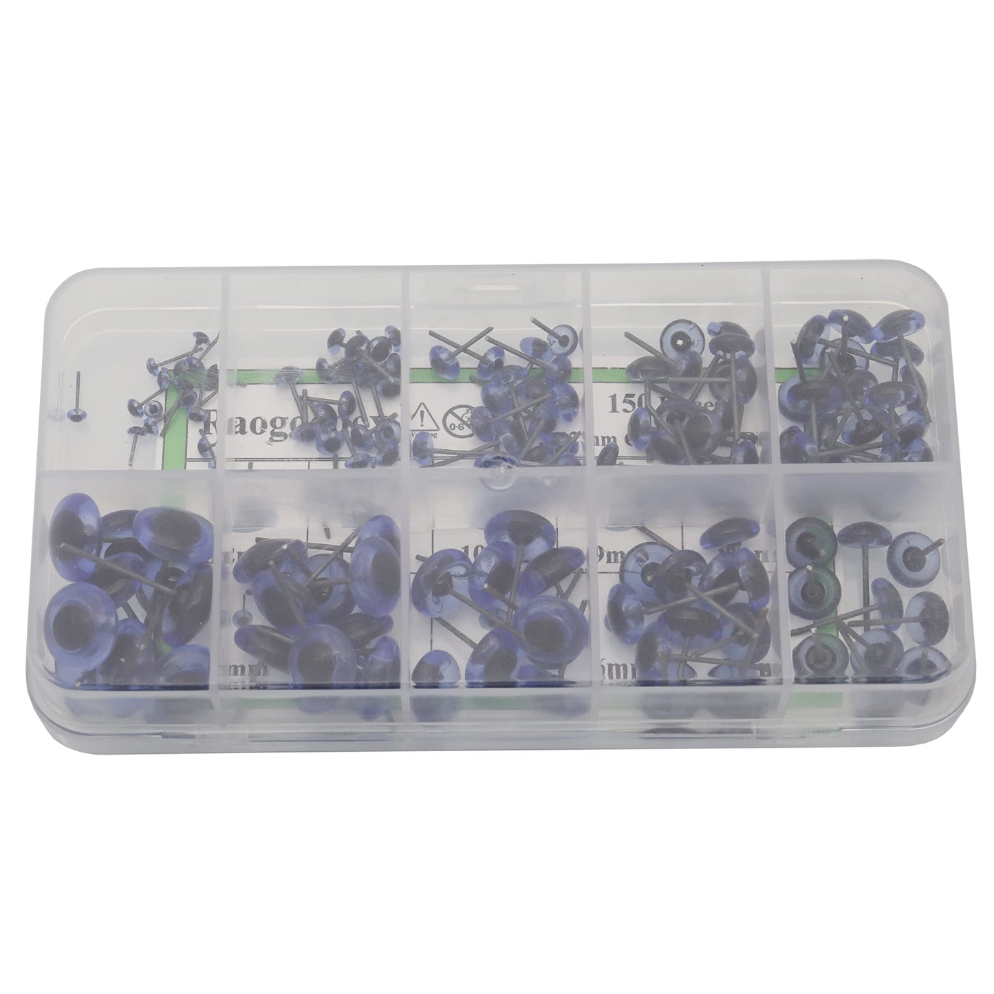 150Pcs Needle Felting Eyes mini Glass Blue Eyes Kits for Teddy Puppets Dolls Wool Felting Crafts