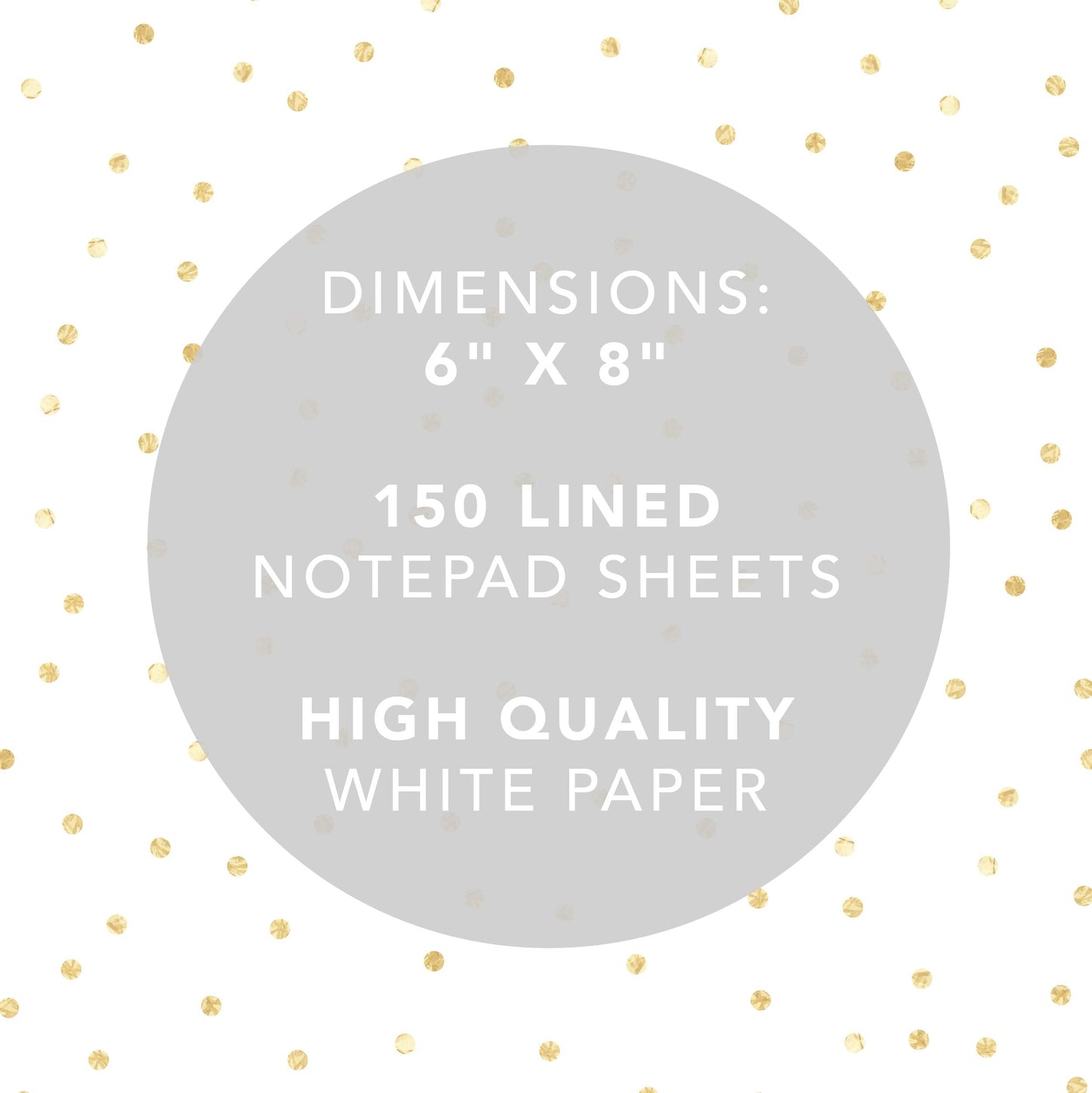 Graphique Large Notepad, Brush Strokes – 6" x 8", Cute Notepad with 150 Tear-Off Sheets, Features the Word “Notes” on Every Page – Perfect for Note Taking, List Making, and More