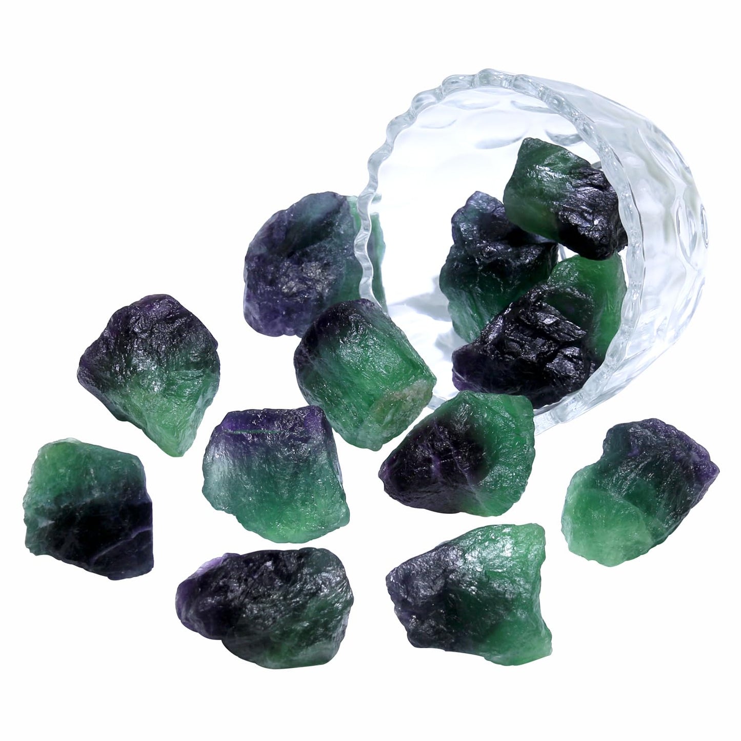Nvzi Raw Rainbow Fluorite Crystals Bulk, Real Gemstones and Crystals, Rocks and Minerals, Healing Crystals, Quartz Crystals and Healing Stones, Cuarzos Originales De Energia Y Piedras(1LB)