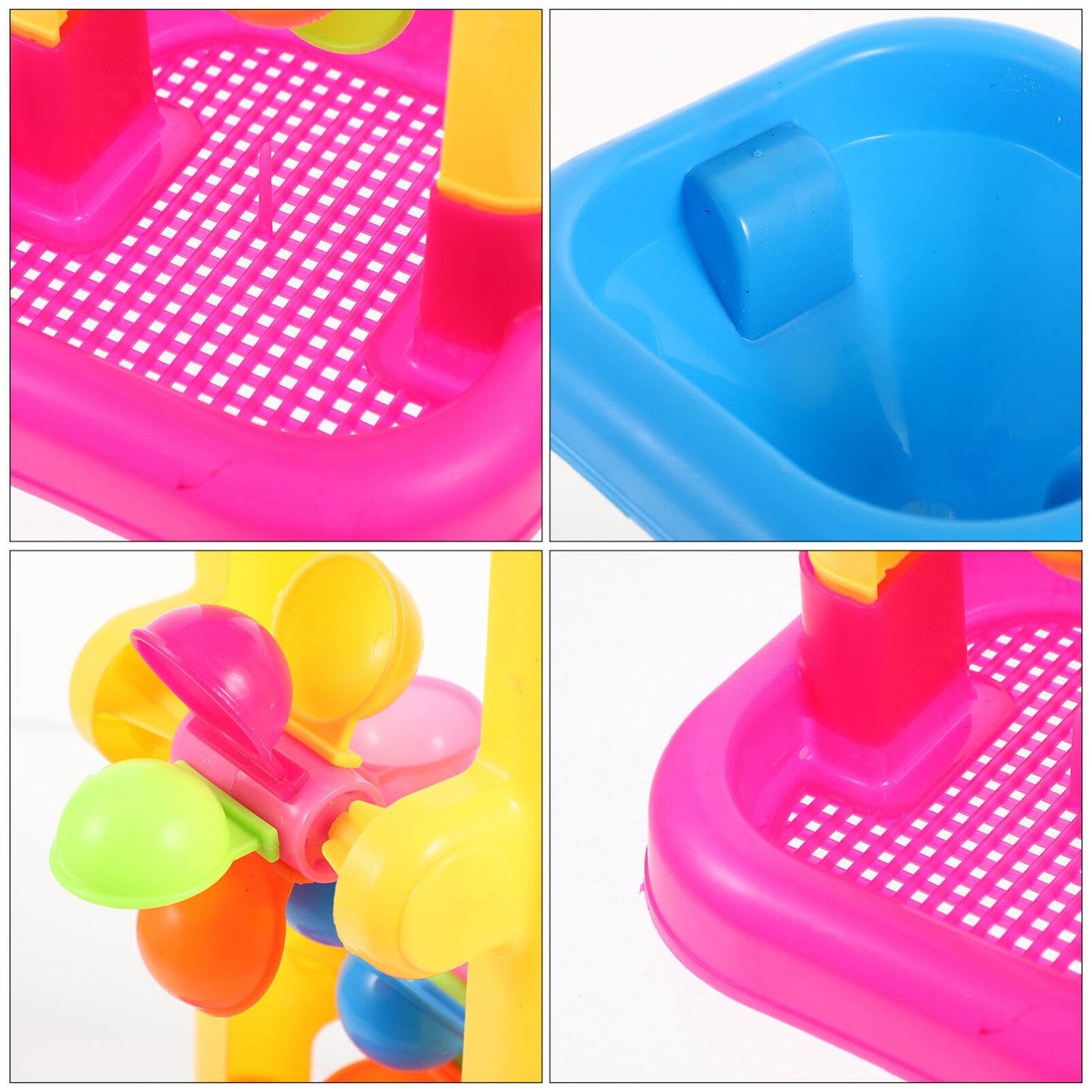 Vaguelly Water Wheel Toy Set Plastic Kids Beach and Water Wheel Toy Outdoor Beach Hourglass Sifting Funnel Random Color
