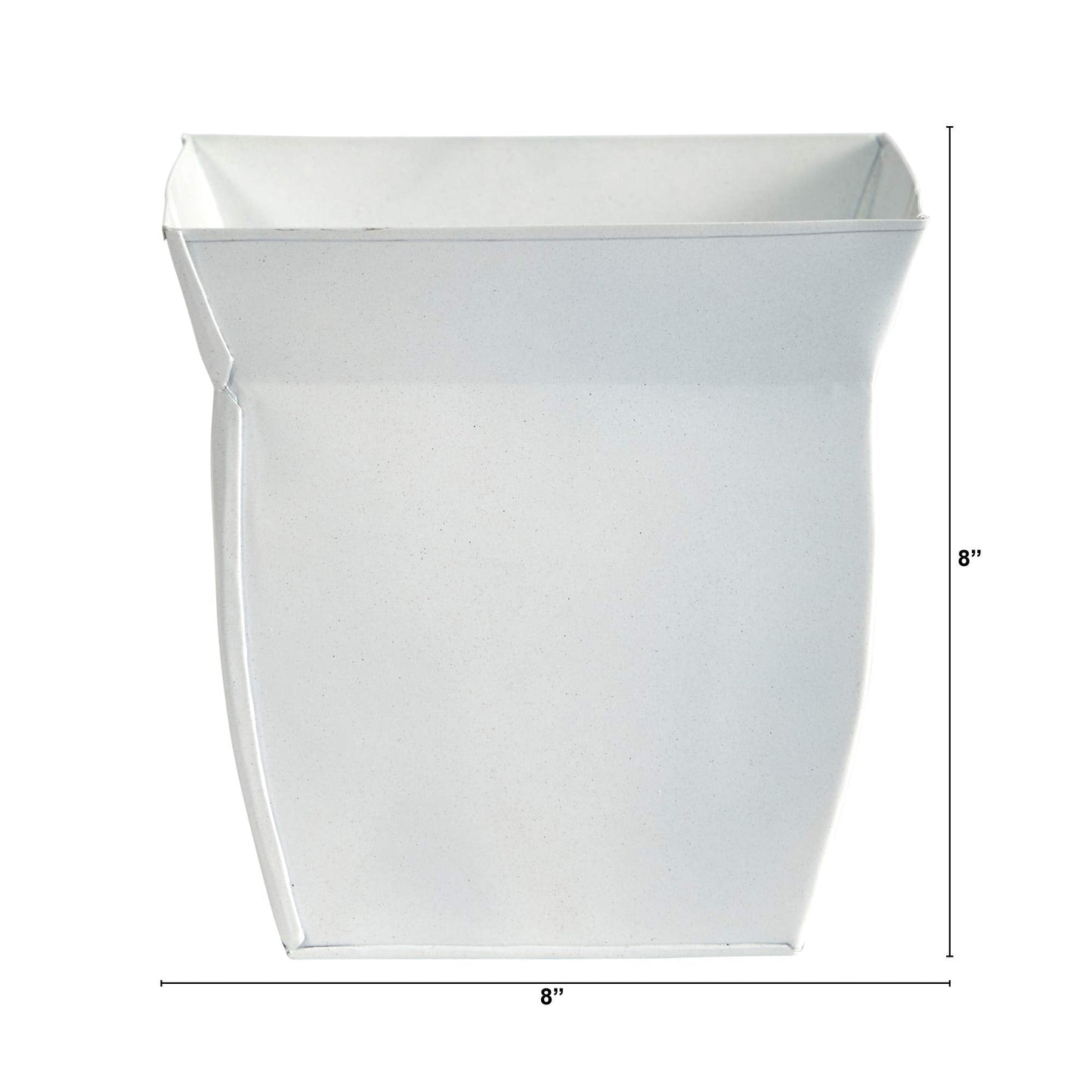 Nearly Natural 8in. Fluted Metal Square Planter