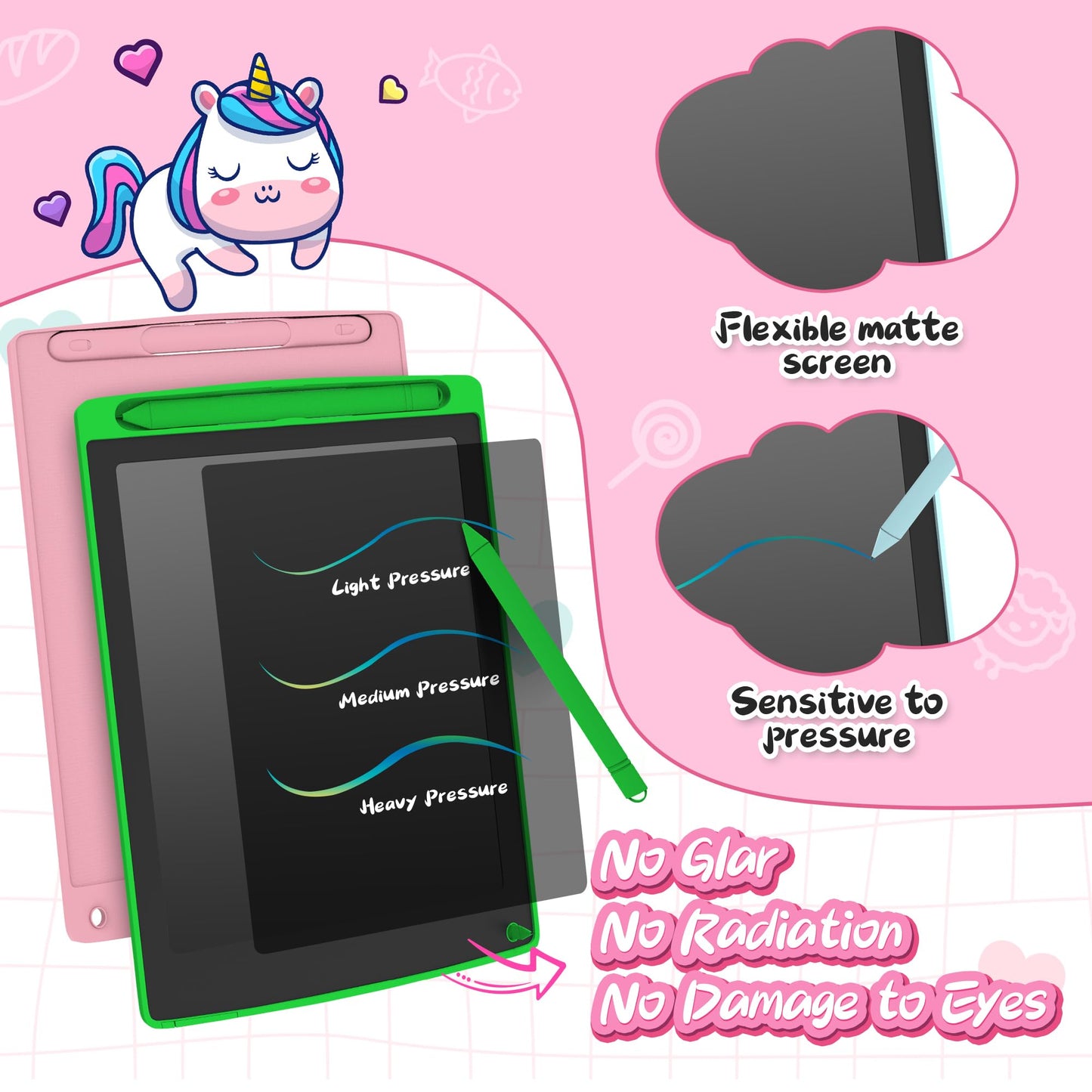 3 Pack LCD Writing Tablet, Colorful Toddler Drawing Tablet Doodle Board for Kids, Erasable Reusable Electronic Drawing Pad, LEYAOYAO Educational and Learning Toy for 3-6 Years Old Boy and Girl