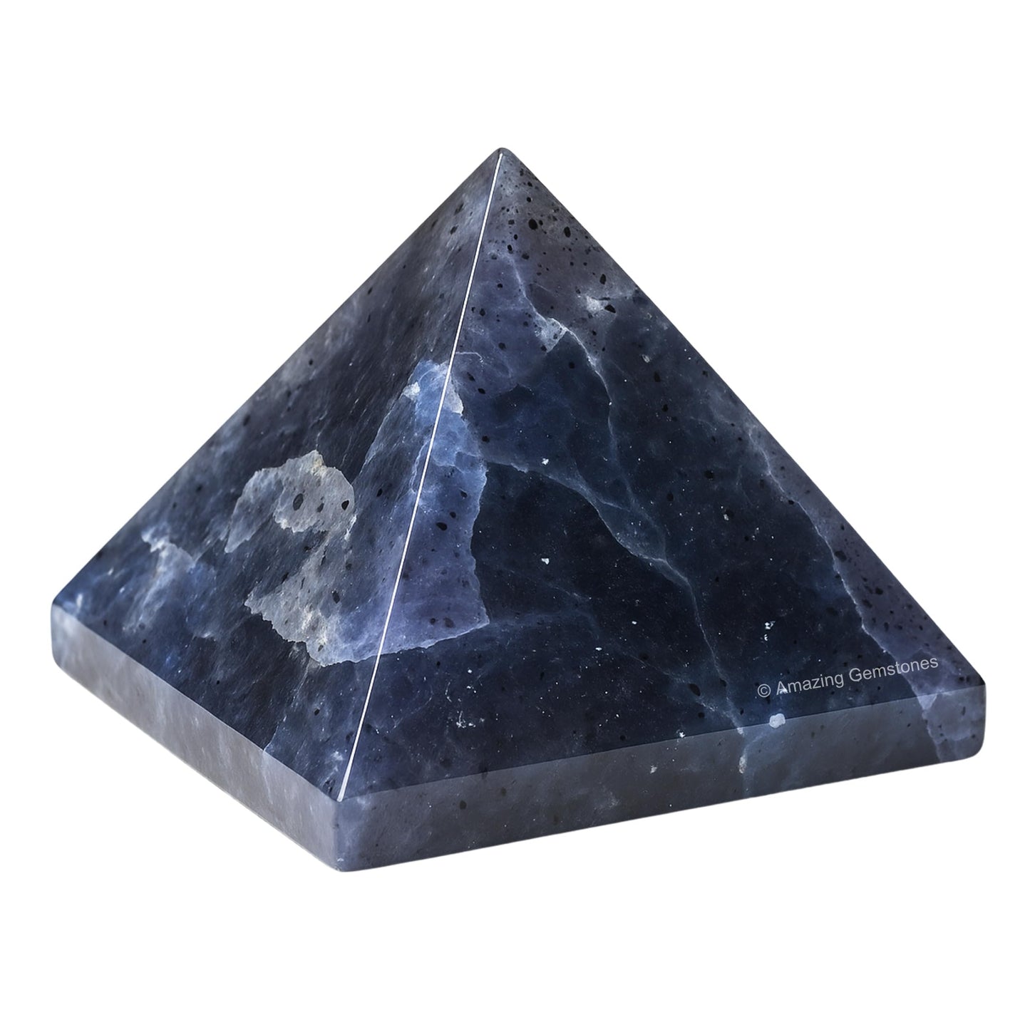 Amazing Gemstone Iolite Pyramid Crystal Healing Stones - 1.5" Great Pyramid Figurine of Natural Stone Pyramid for Meditation, Reiki, Chakra Balancing and Crystal Pyramids Grid
