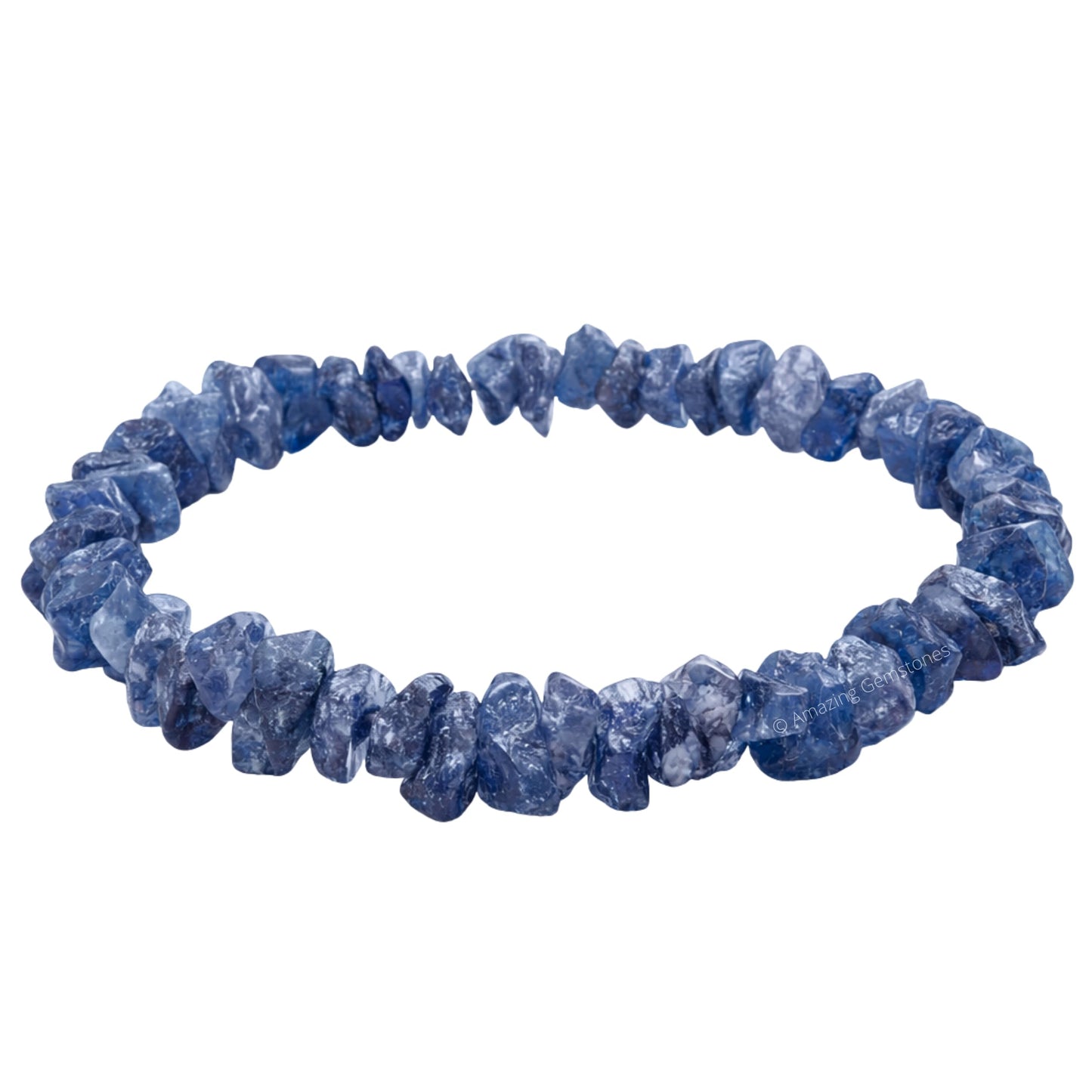 Amazing Gemstone Chips Bracelet (Iolite)