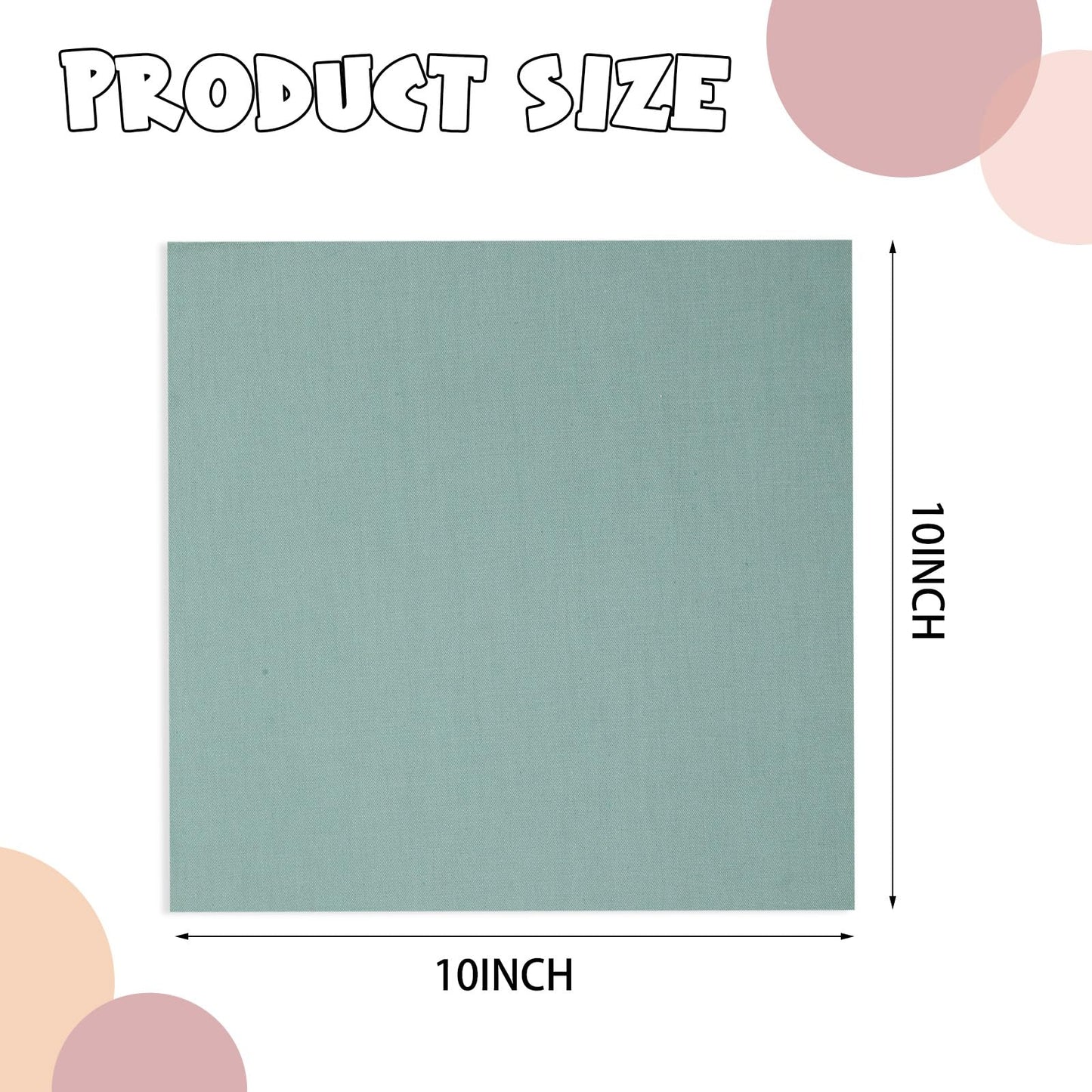 Buryeah 100 Pieces 10 x 10 Inch Sage Green Cotton Quilting Fabric Squares Dusty Green Precut Fabric Bundles Solid Sage Colors Layer Quilt Material for Spring Wedding Sewing Embroidery Cloth DIY Craft
