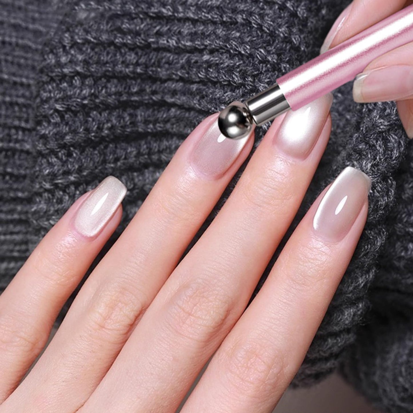 Nail Magnets for Nail Art, 3PCS Cat Eye Magnet for Nails 4 Inch Double-Head Cat Eye Gel Polish Magnet for Home DIY, Salon