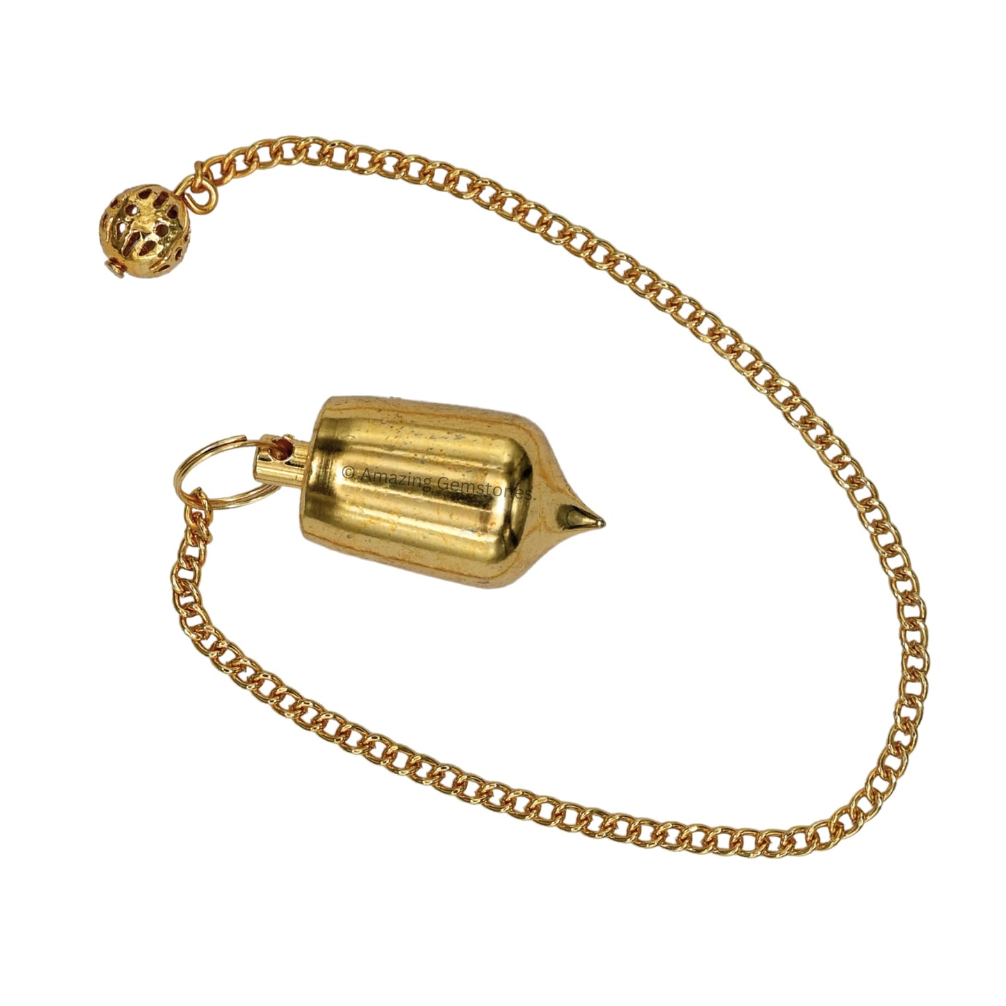 Amazing Gemstone Healing Metal Pendulums for Divination, Gold Pointed Drum Steel Copper Pendulum High Energy Pendulo de Bronce Pendulos de Mesa MP93