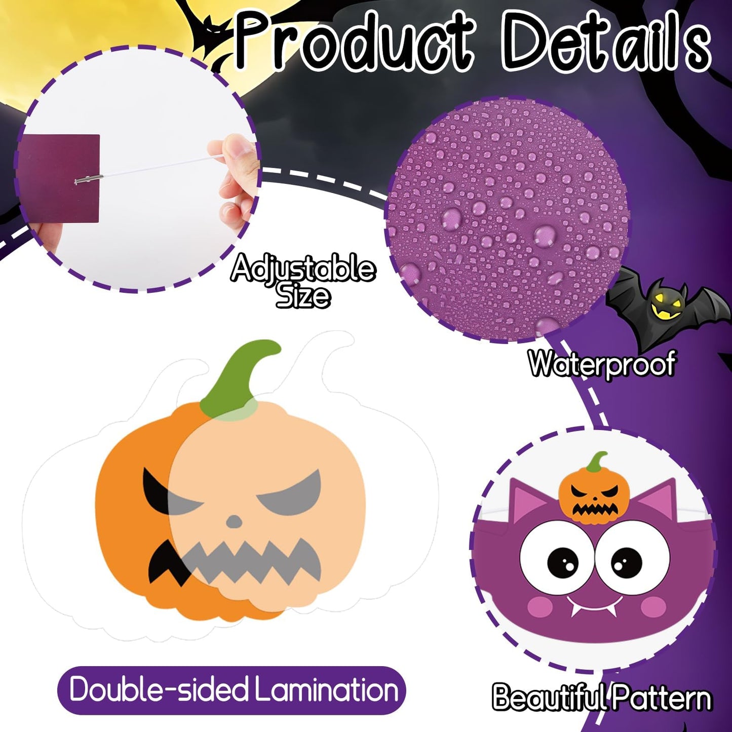 Qyeahkj 24 Sets Halloween Bat Paper Headband Crown Craft Kits Bat Theme Paper Crown Making Kit Easy DIY Art and Craft Crown Hats Halloween Party Supplies for Activities & Parties