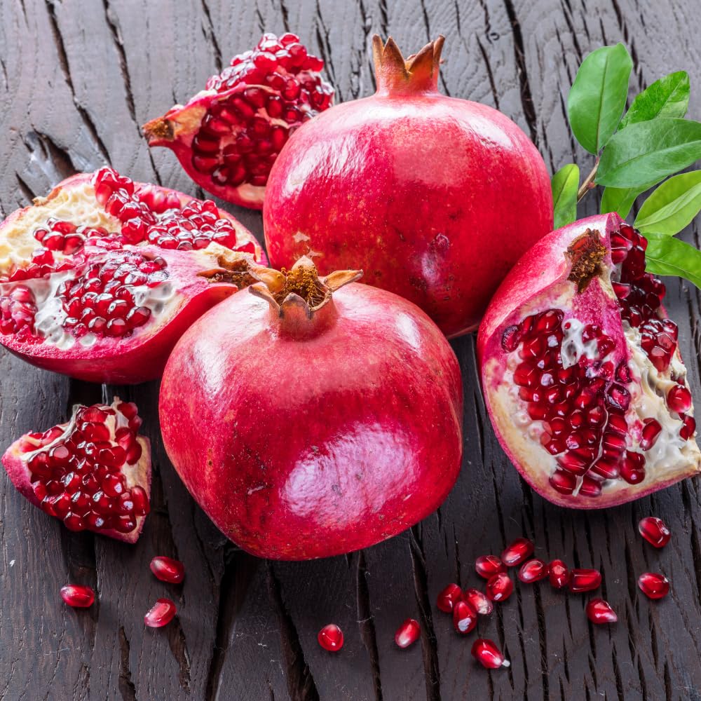 Pomegranate Tree Live Plant, Sweet Fruit 2–3 Ft Tall in 3 Gallon Pot, Cold Hardy Outdoor Garden Tree, No Ship to CA