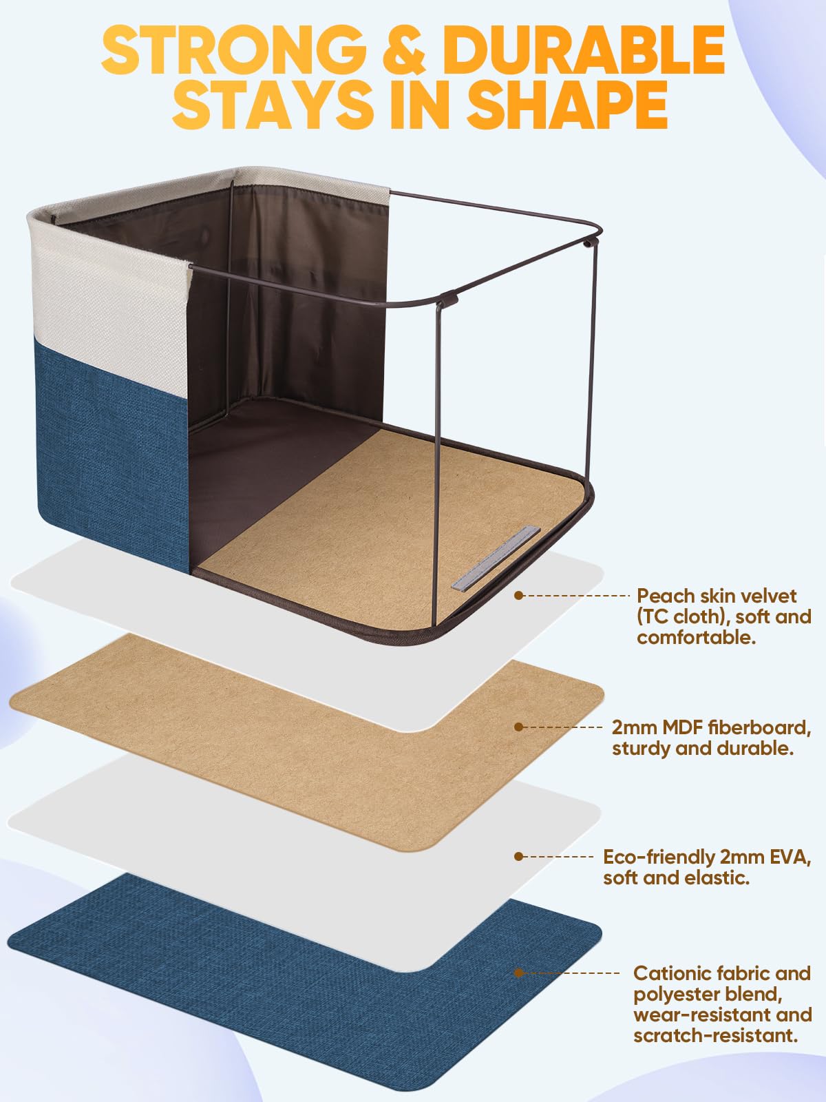 4 Pack Fabric Closet Storage Bins for Shelves (4 Count)