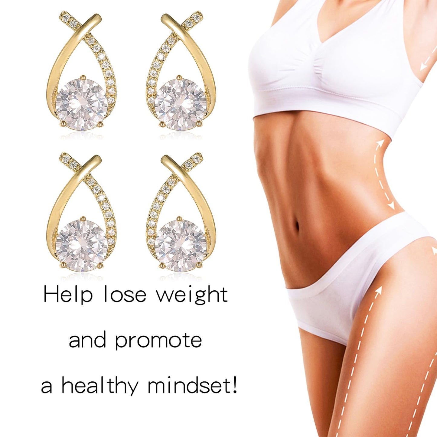 Lymphvity Earrings for Women Magnetotherapy Germanium Acupressure Earrings Lymph Drainage Therapy Earring Jewelry Set