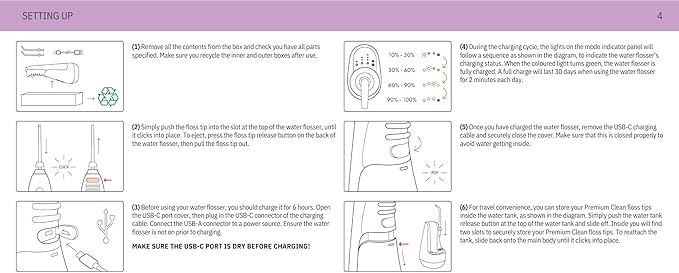 Ordo Water Flossers for Teeth, Cordless IPX7 Waterproof Oral Irrigator, 3 Pressure Settings, Portable, Rechargeable Electric Sonic Flosser, Dental Professional Recommended, Rose Gold