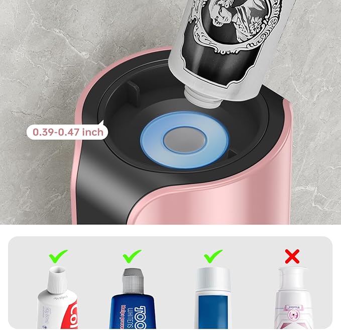 Automatic Toothpaste Dispenser Wall Mounted - Hands-Free Toothpaste Squeezer with 3 Speed Settings, 2 Toothbrush Holders & Strong Adhesive - Smart Bathroom Organizer for Kids and Adults